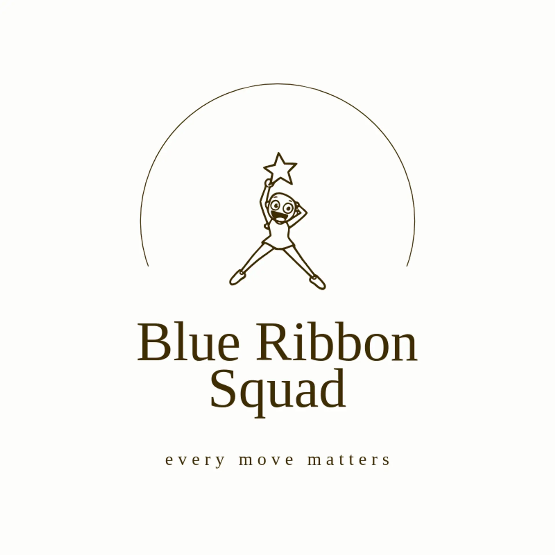 Blue Ribbon Squad logo for cheerleader