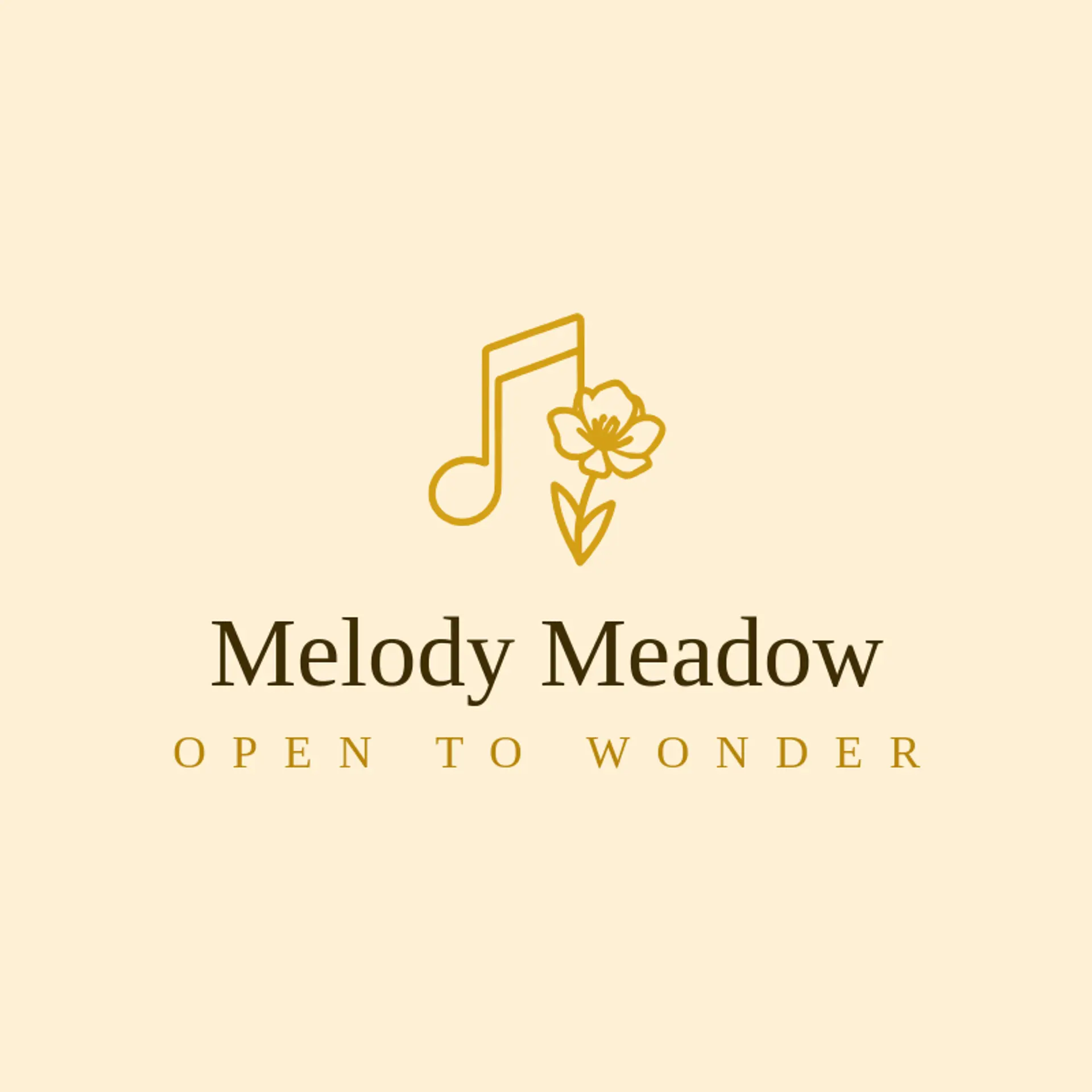 Melody Meadow logo for music note