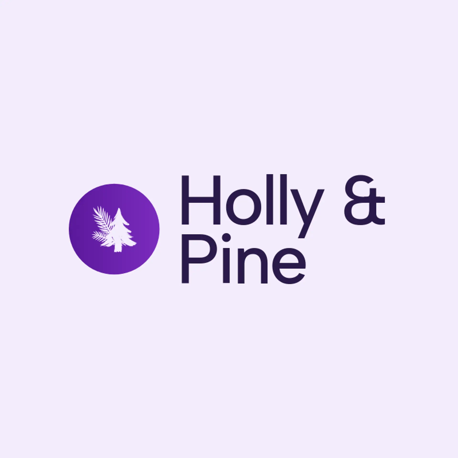 Holly & Pine logo for christmas tree