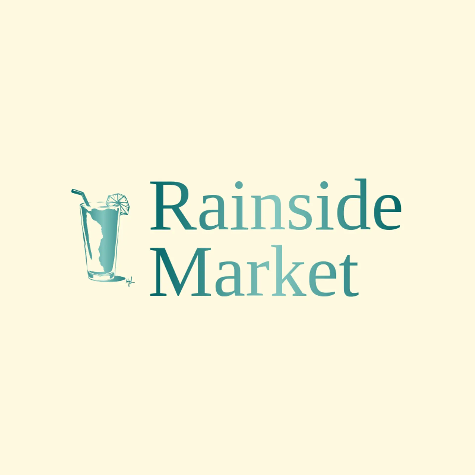 Rainside Market logo for umbrella