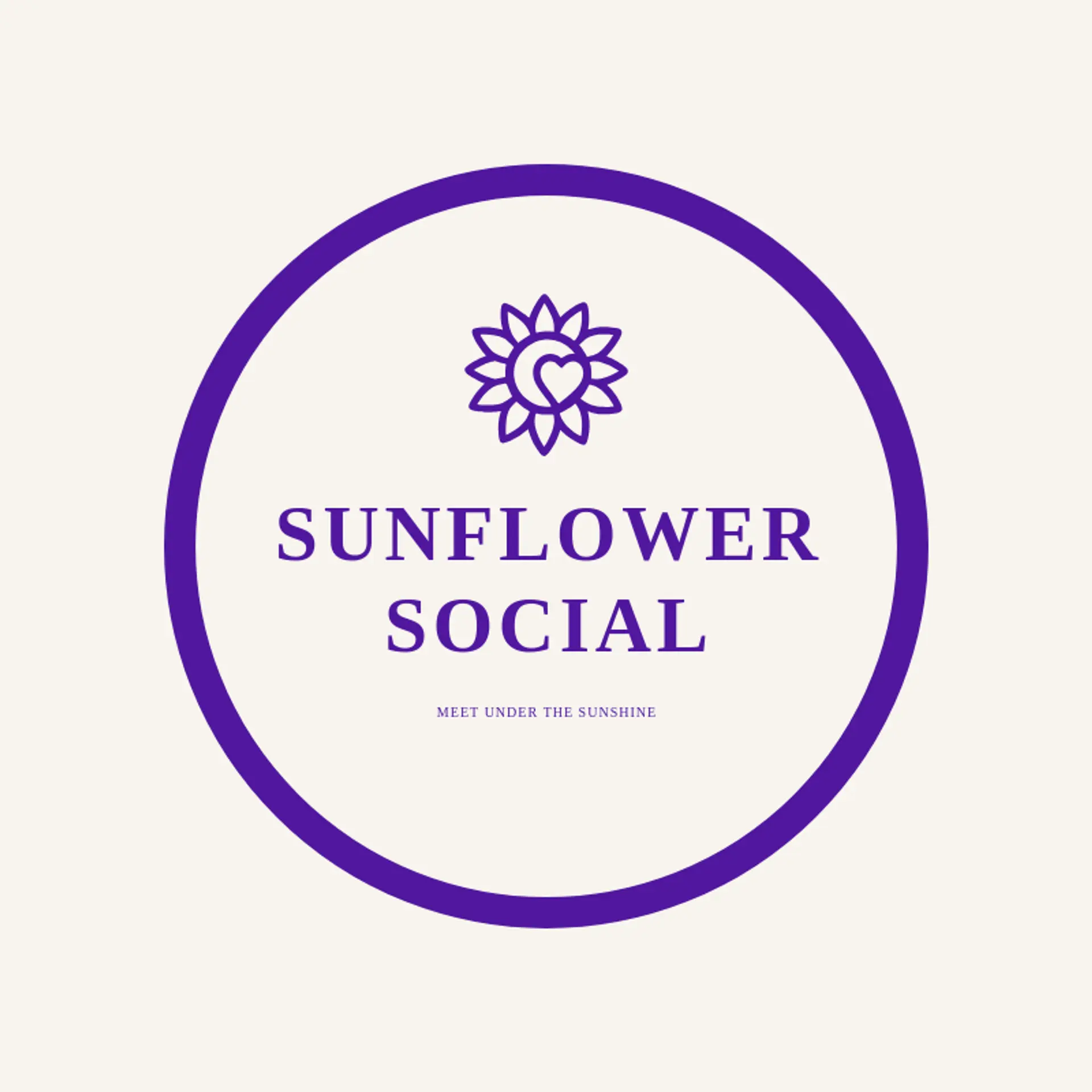 Sunflower Social logo for hippie