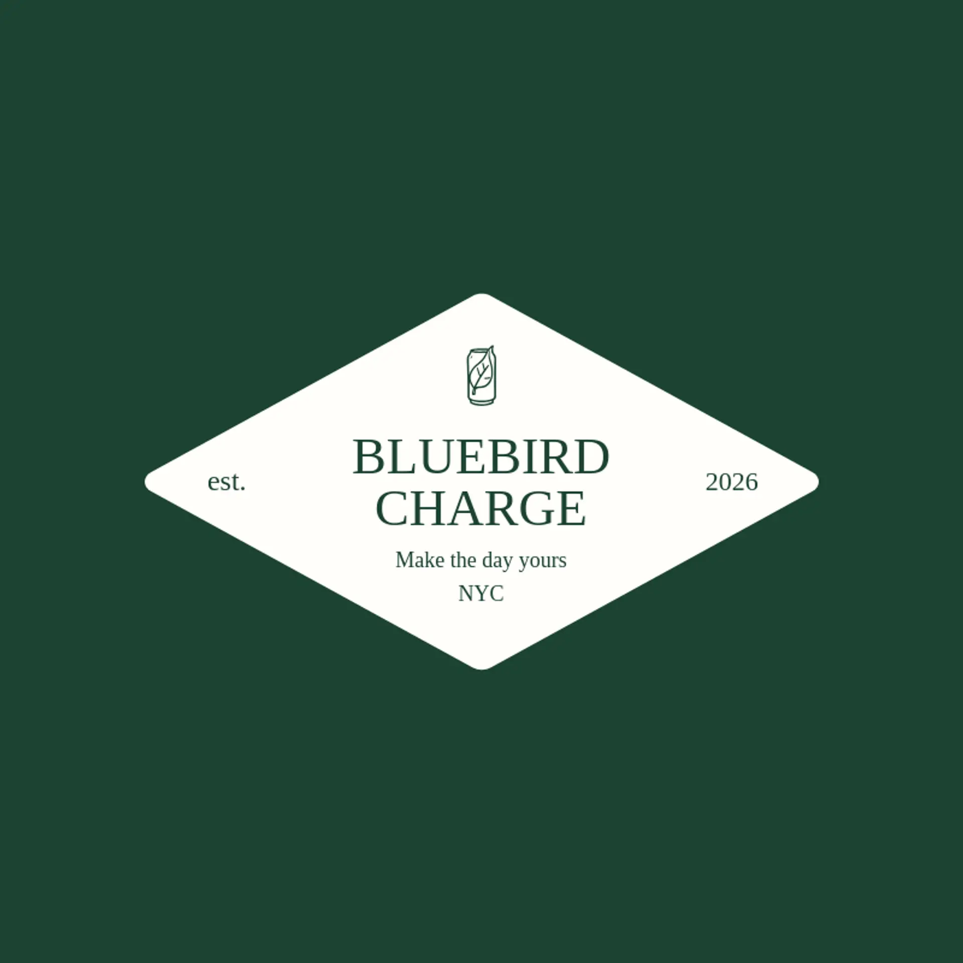 Bluebird Charge logo for energy drink