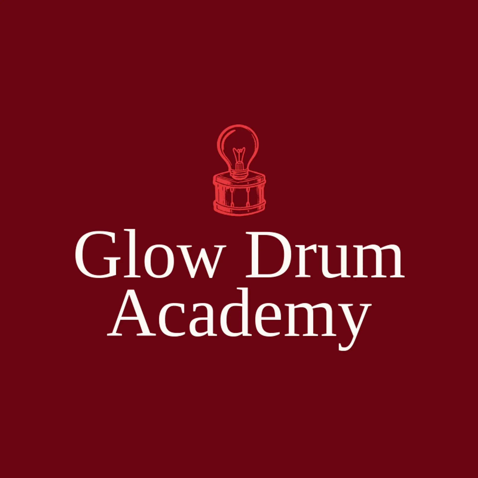 Glow Drum Academy logo for light bulb