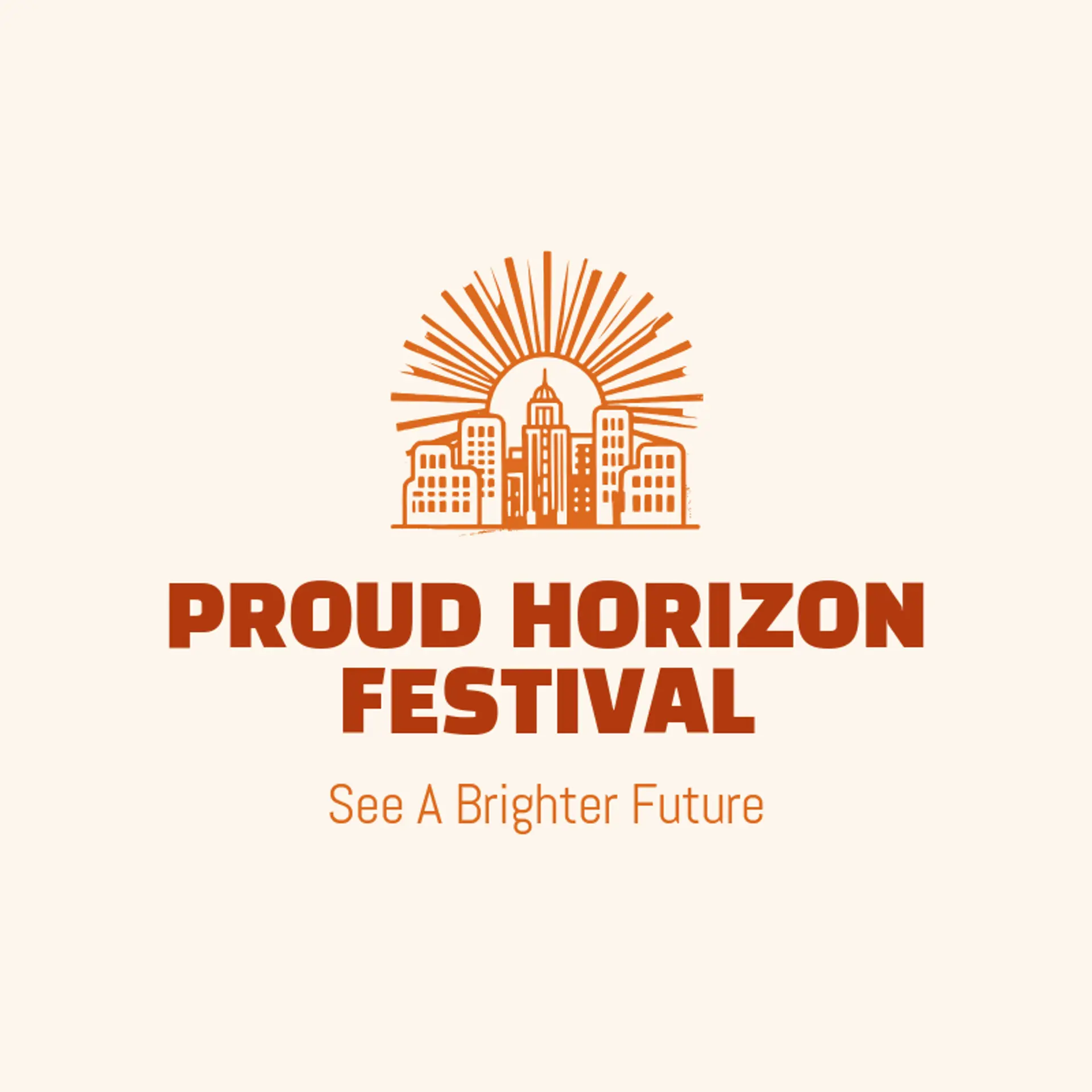 Proud Horizon Festival logo for pride