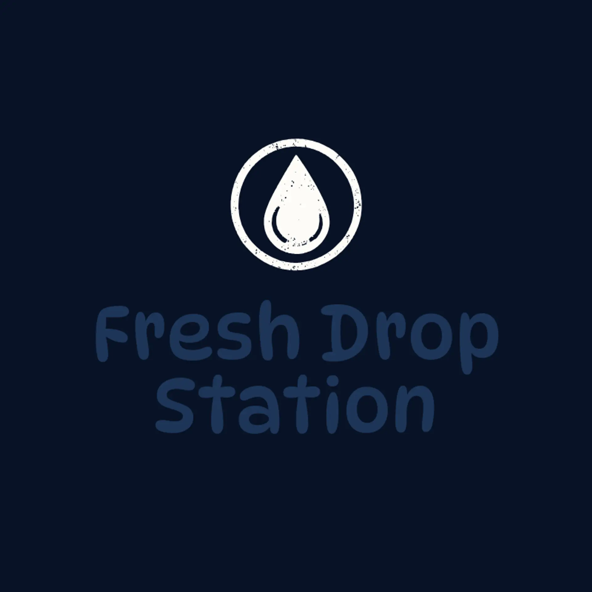 Fresh Drop Station logo for water refilling station