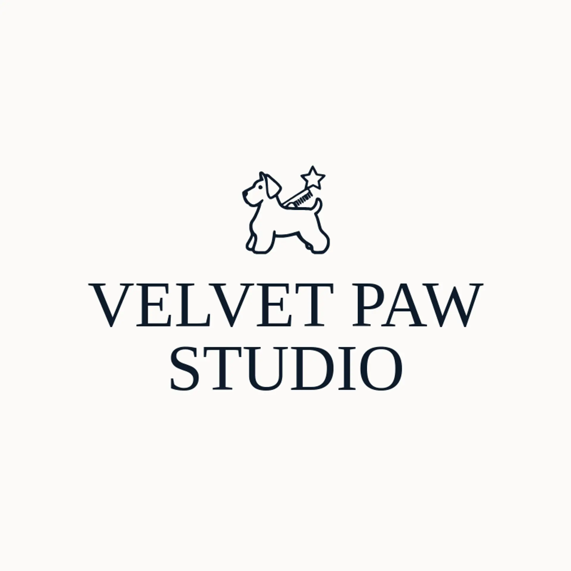 Velvet Paw Studio logo for dog grooming