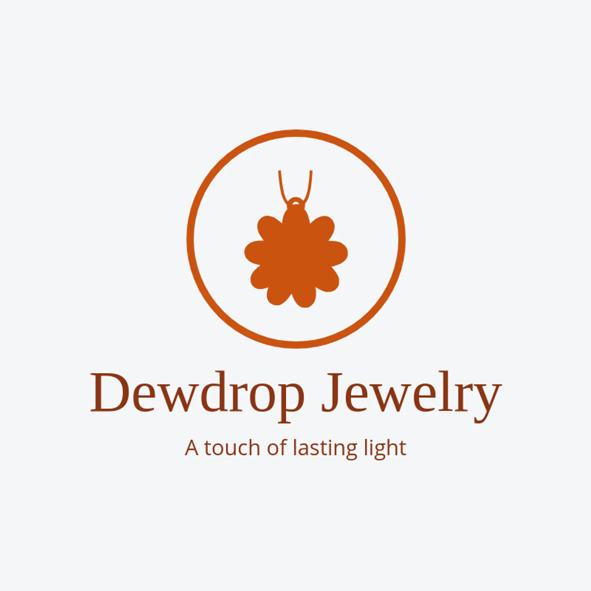 Dewdrop Jewelry logo for necklace