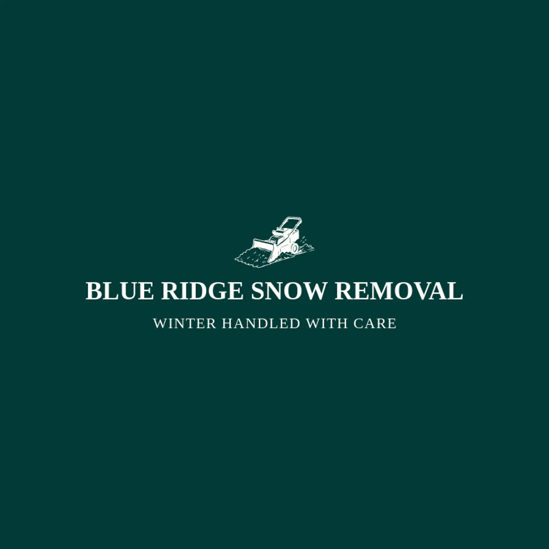 Blue Ridge Snow Removal logo for snow removal