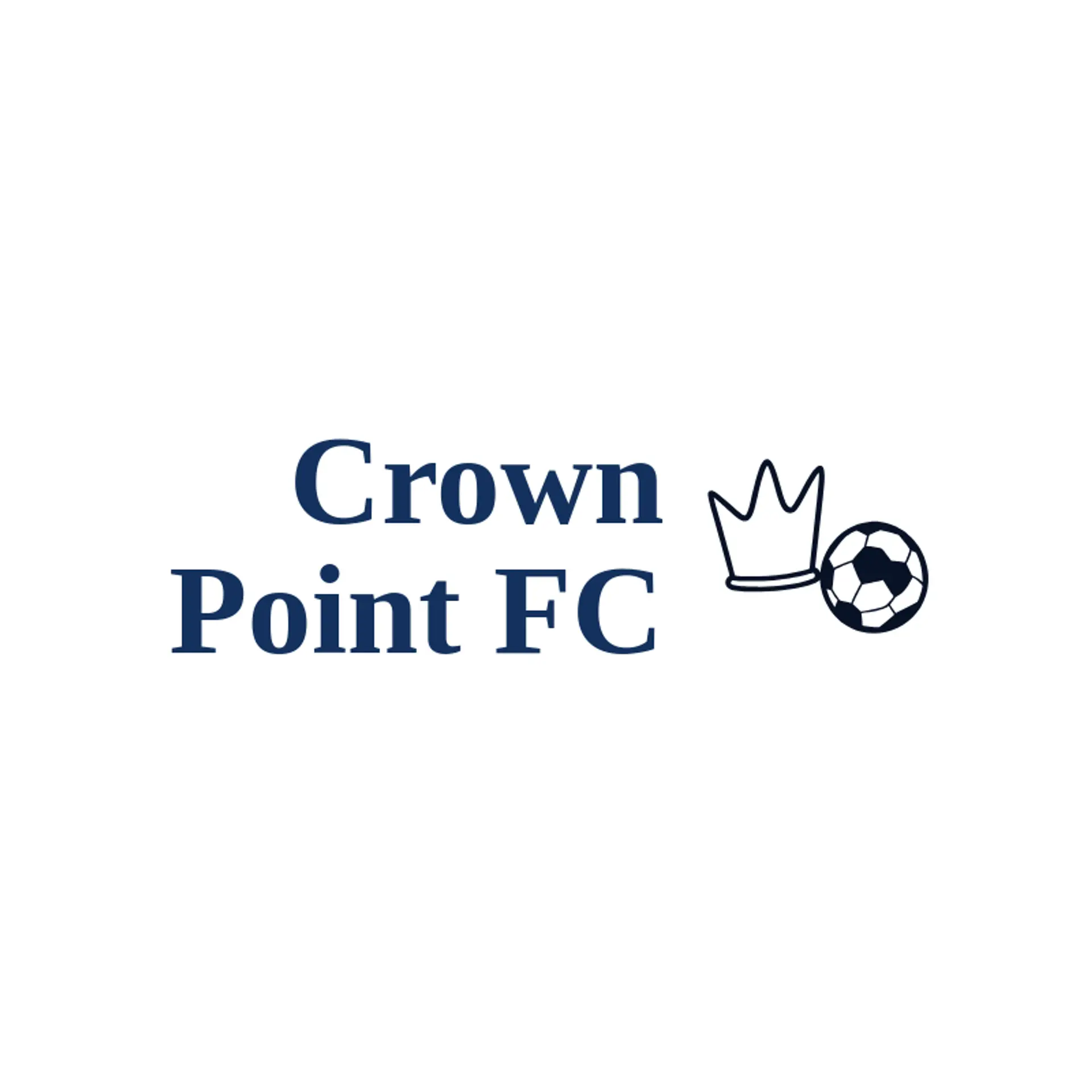 Crown Point FC logo for soccer ball