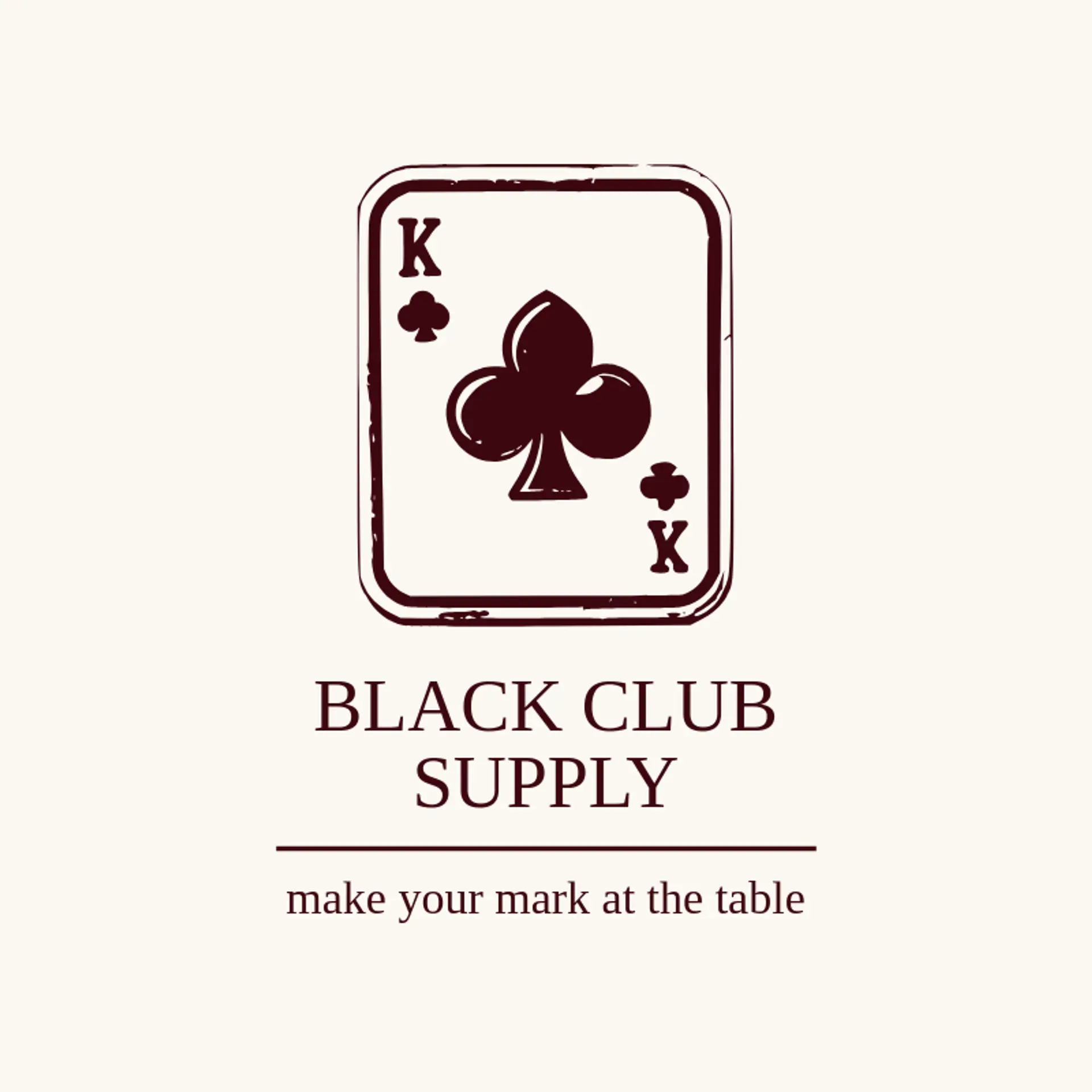 Black Club Supply logo for playing cards