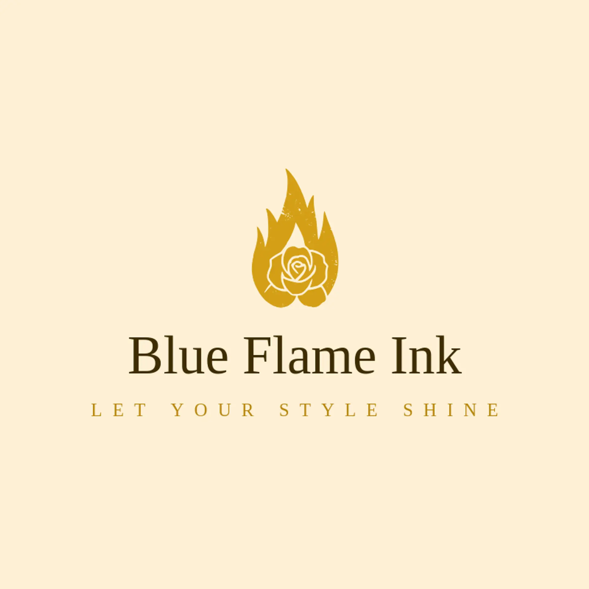 Blue Flame Ink logo for tattoo shop