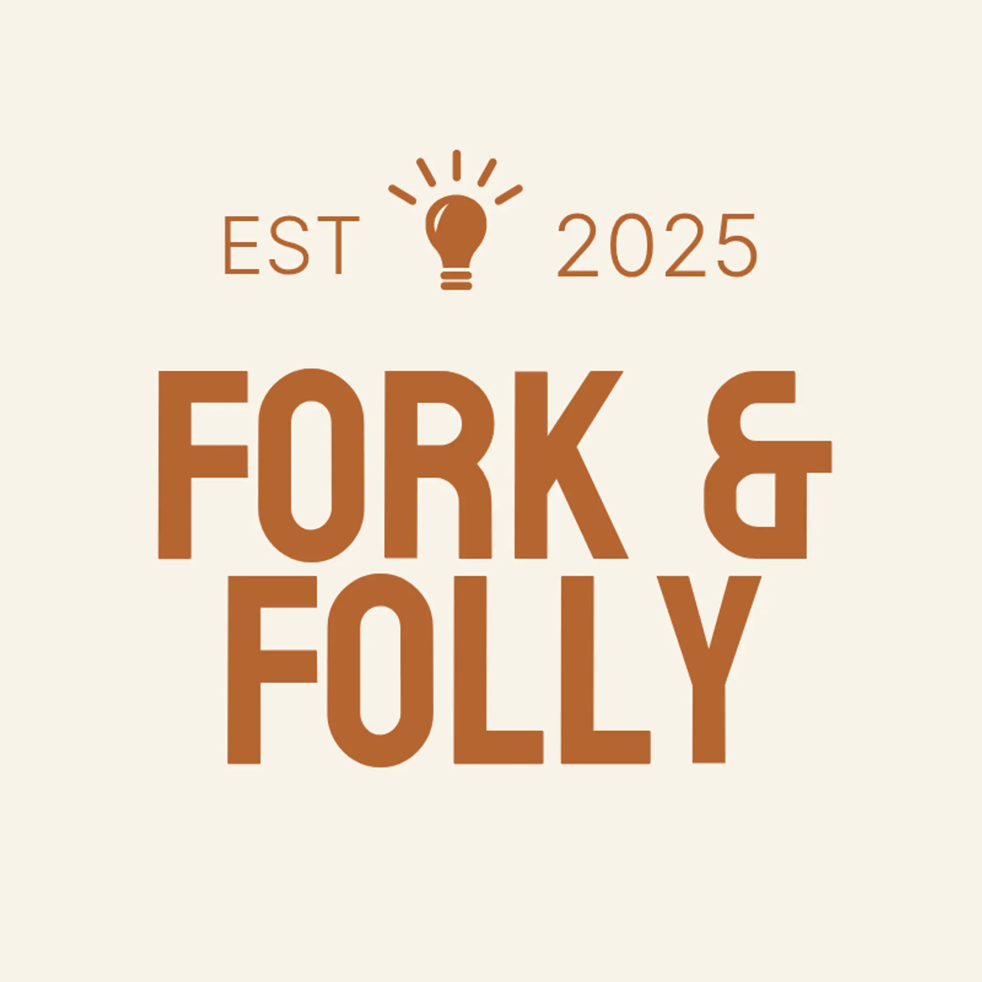 Fork & Folly logo for cool restaurant