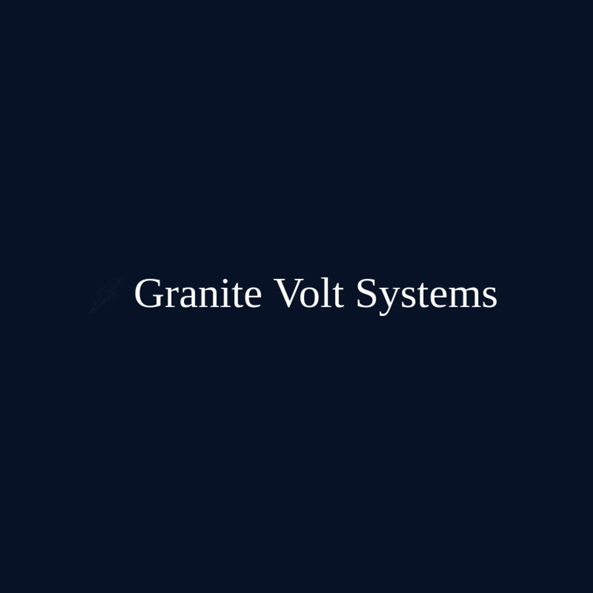 Granite Volt Systems logo for Bolt