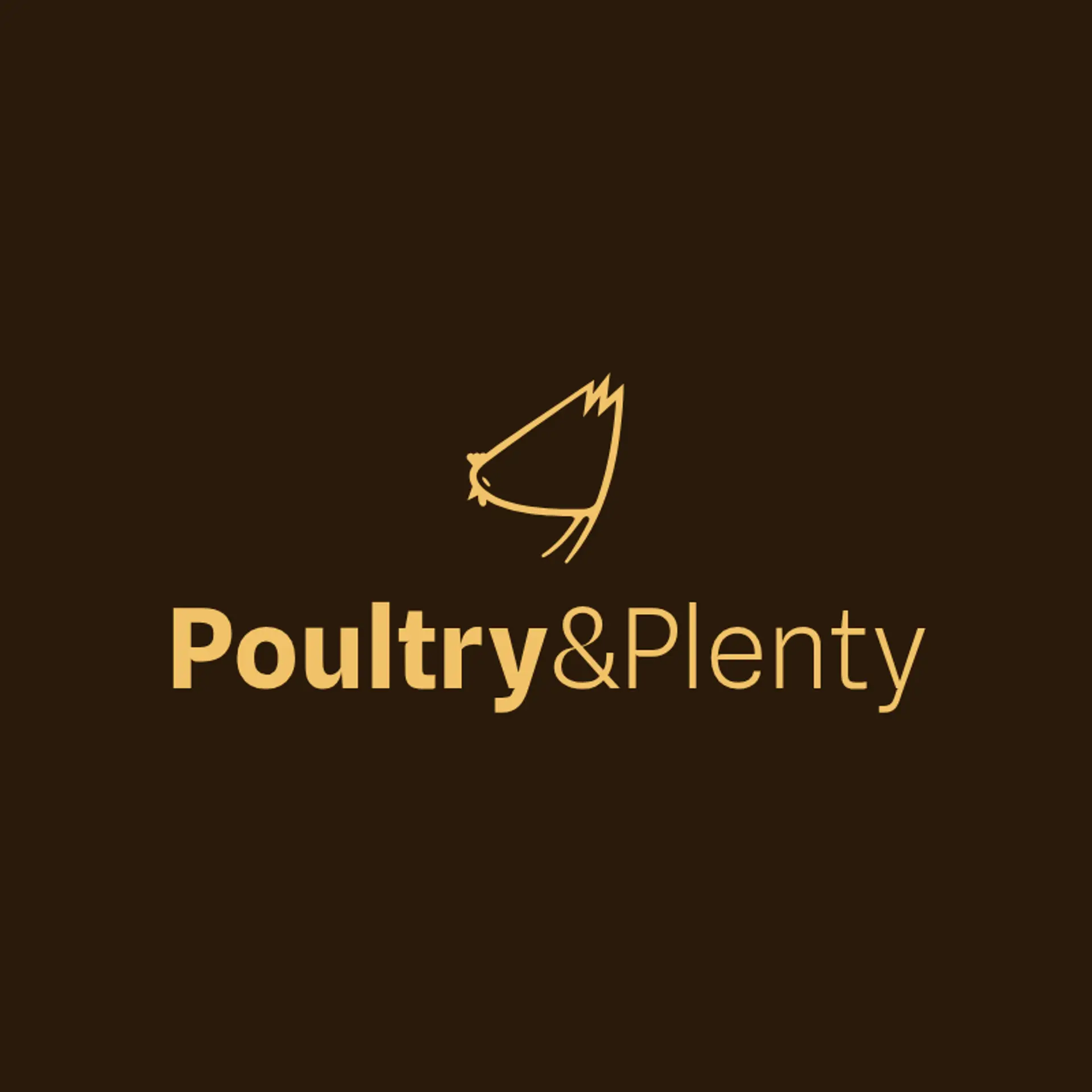 Poultry & Plenty logo for chicken restaurant