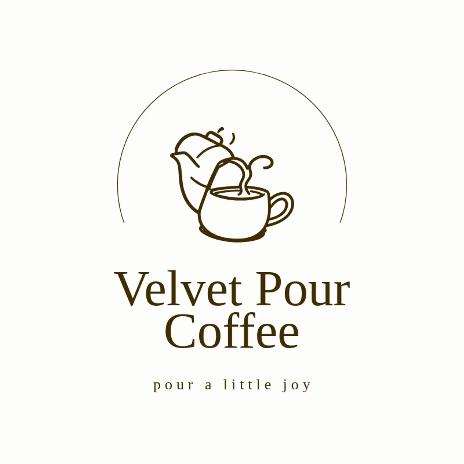 Velvet Pour Coffee logo for coffee cup