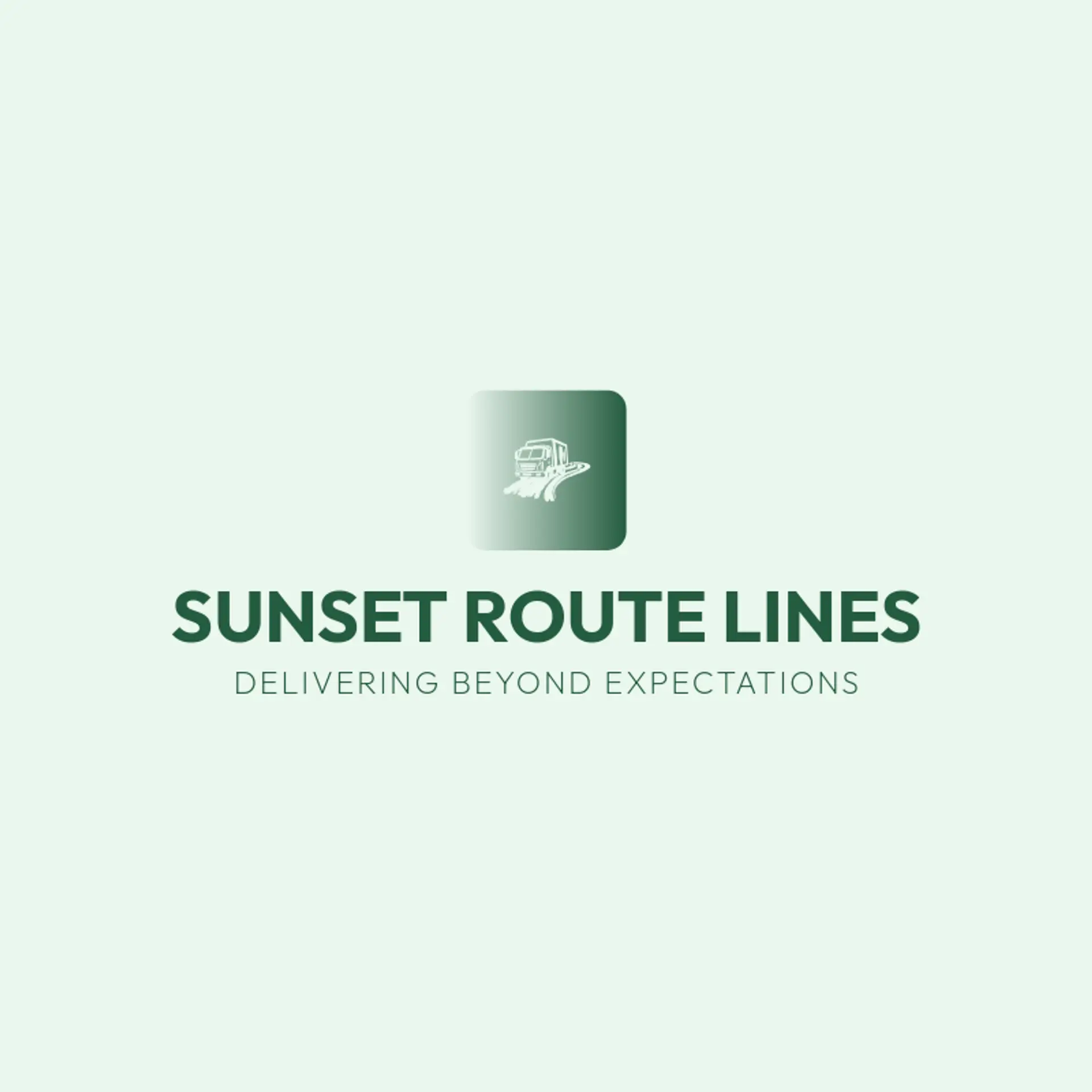 Sunset Route Lines logo for truck