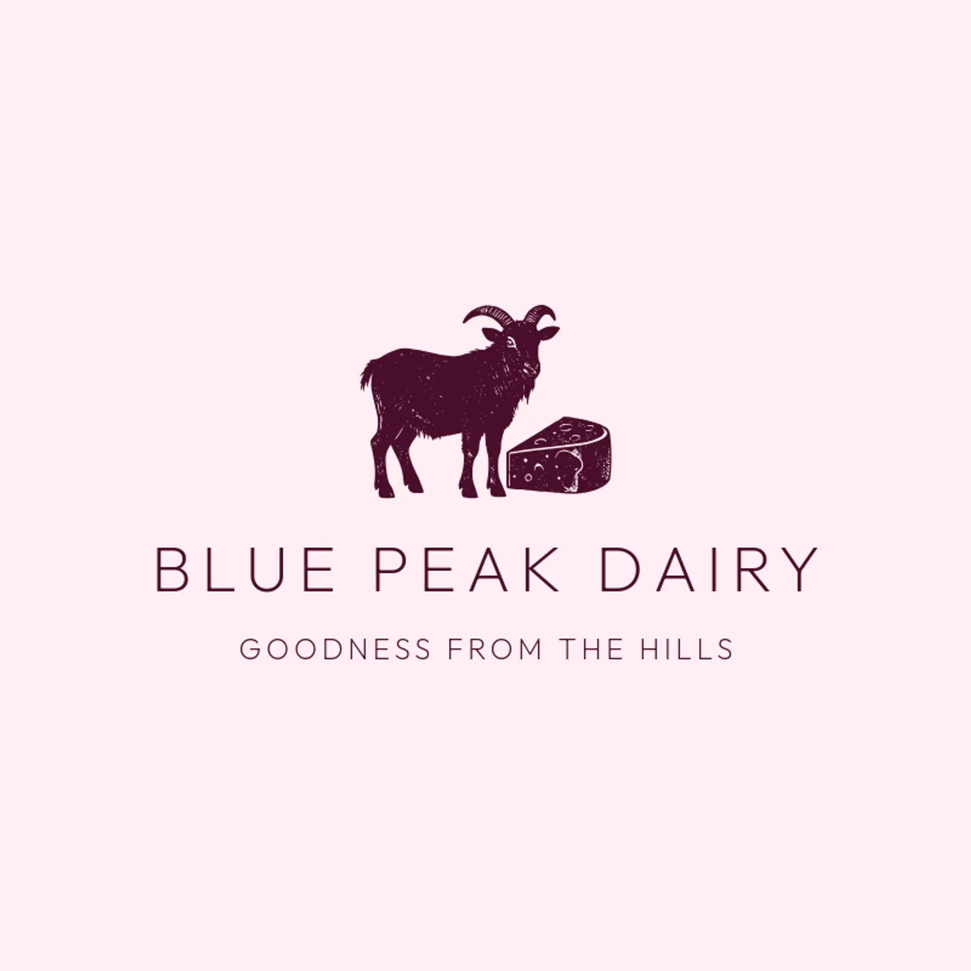 Blue Peak Dairy logo for goat