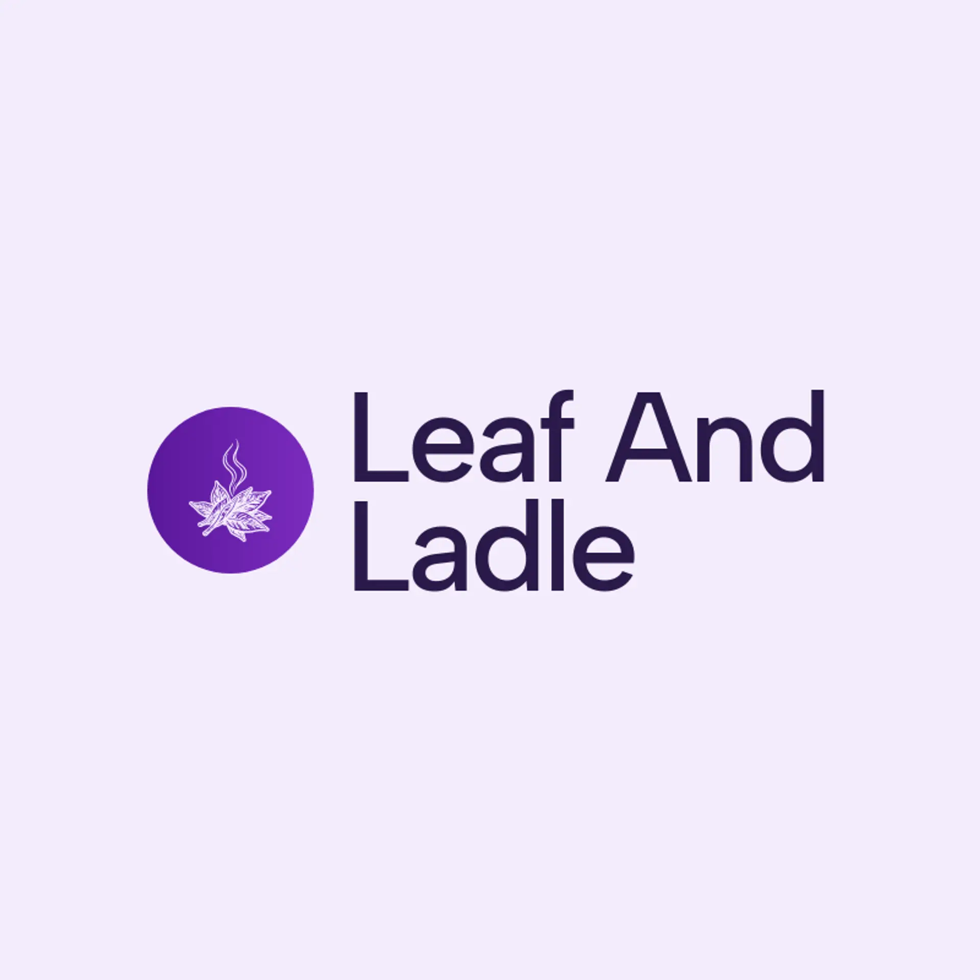 Leaf And Ladle logo for tea shop