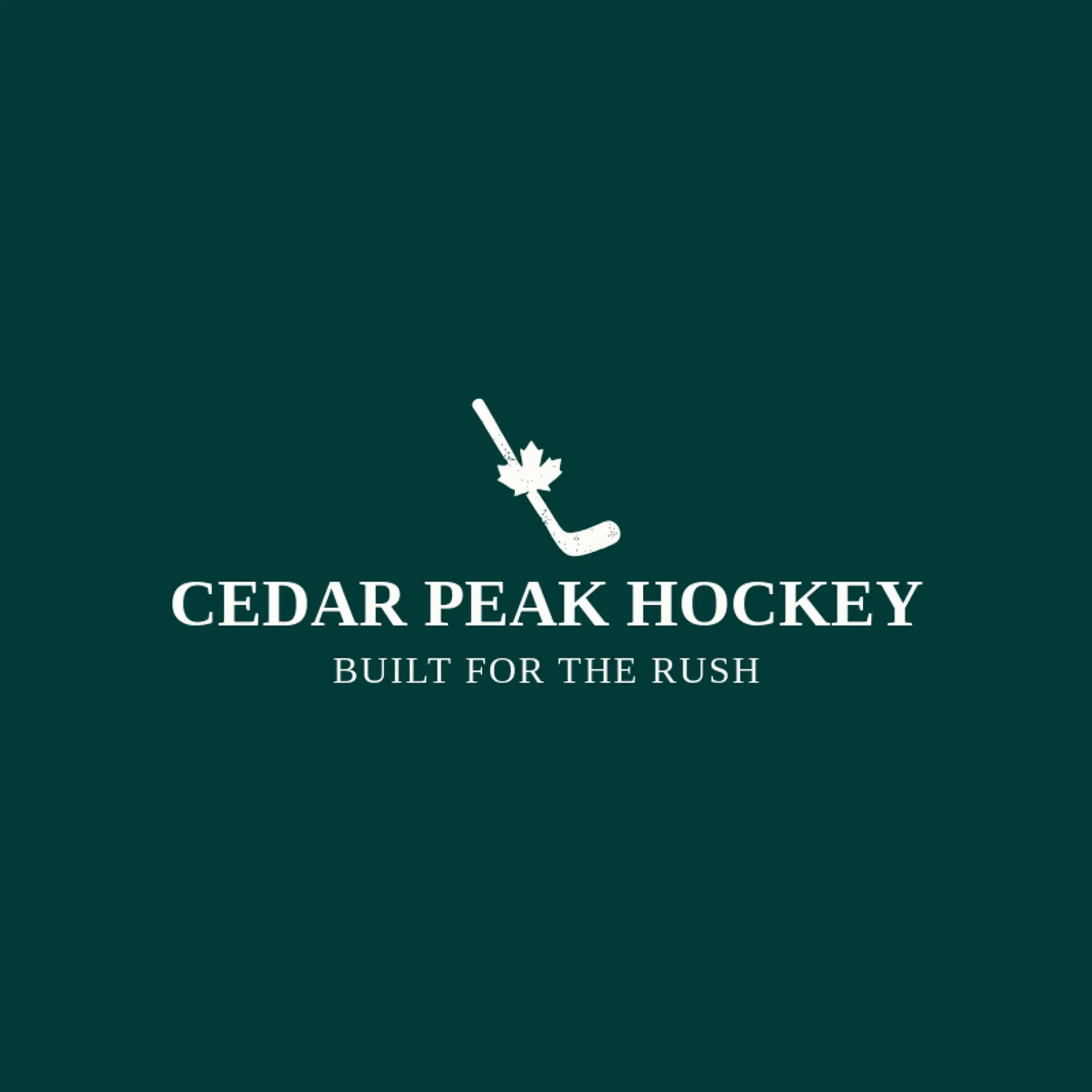 Cedar Peak Hockey logo for hockey stick