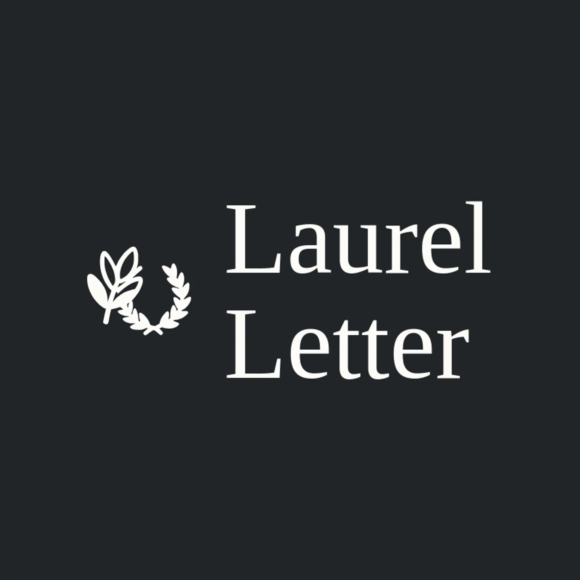 Laurel Letter logo for wreath