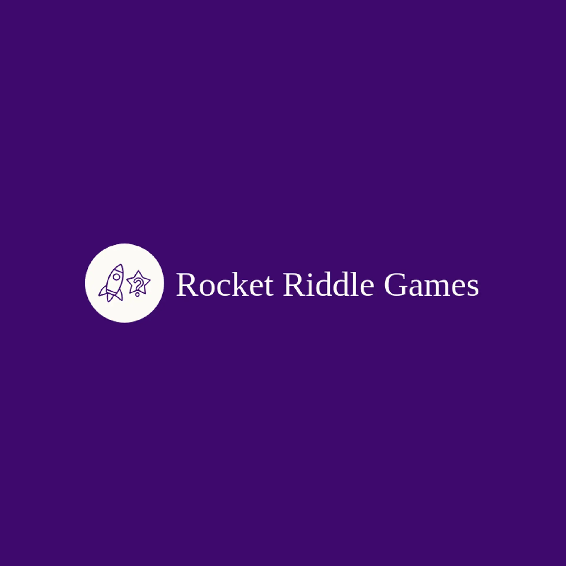 Rocket Riddle Games logo for sci fi