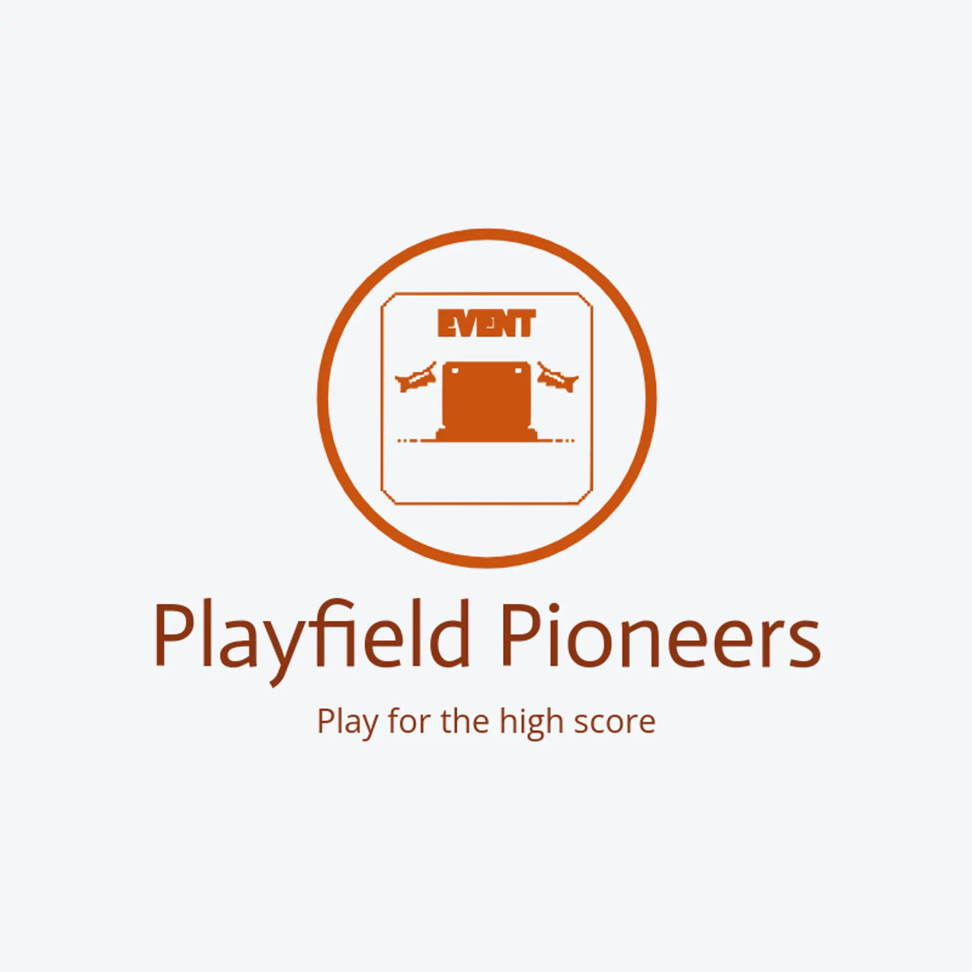 Playfield Pioneers logo for arcade