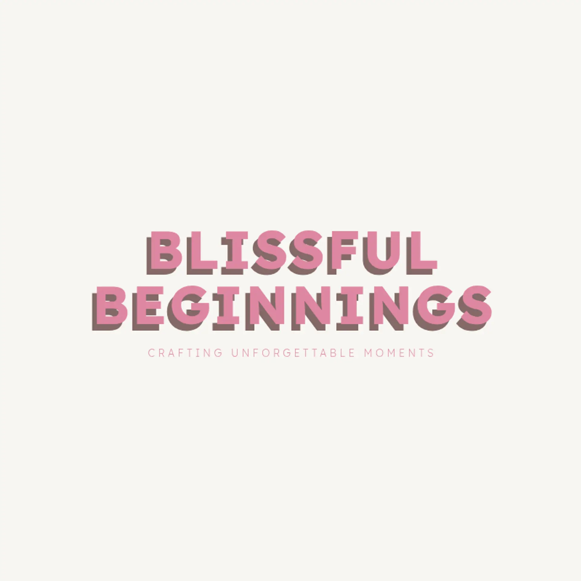 Blissful Beginnings logo for wedding service