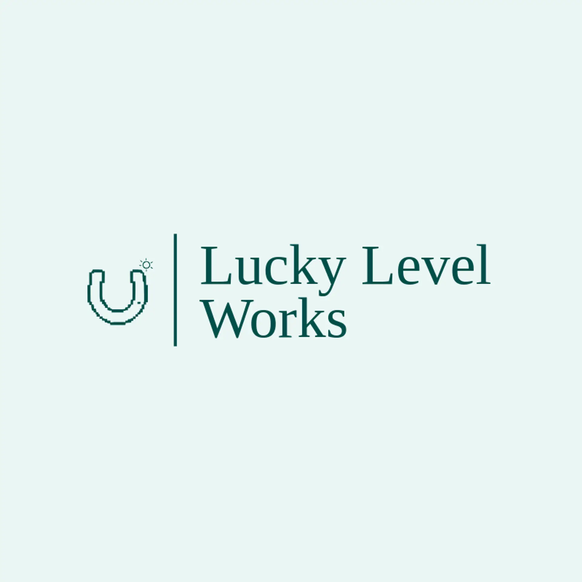 Lucky Level Works logo for pixelated