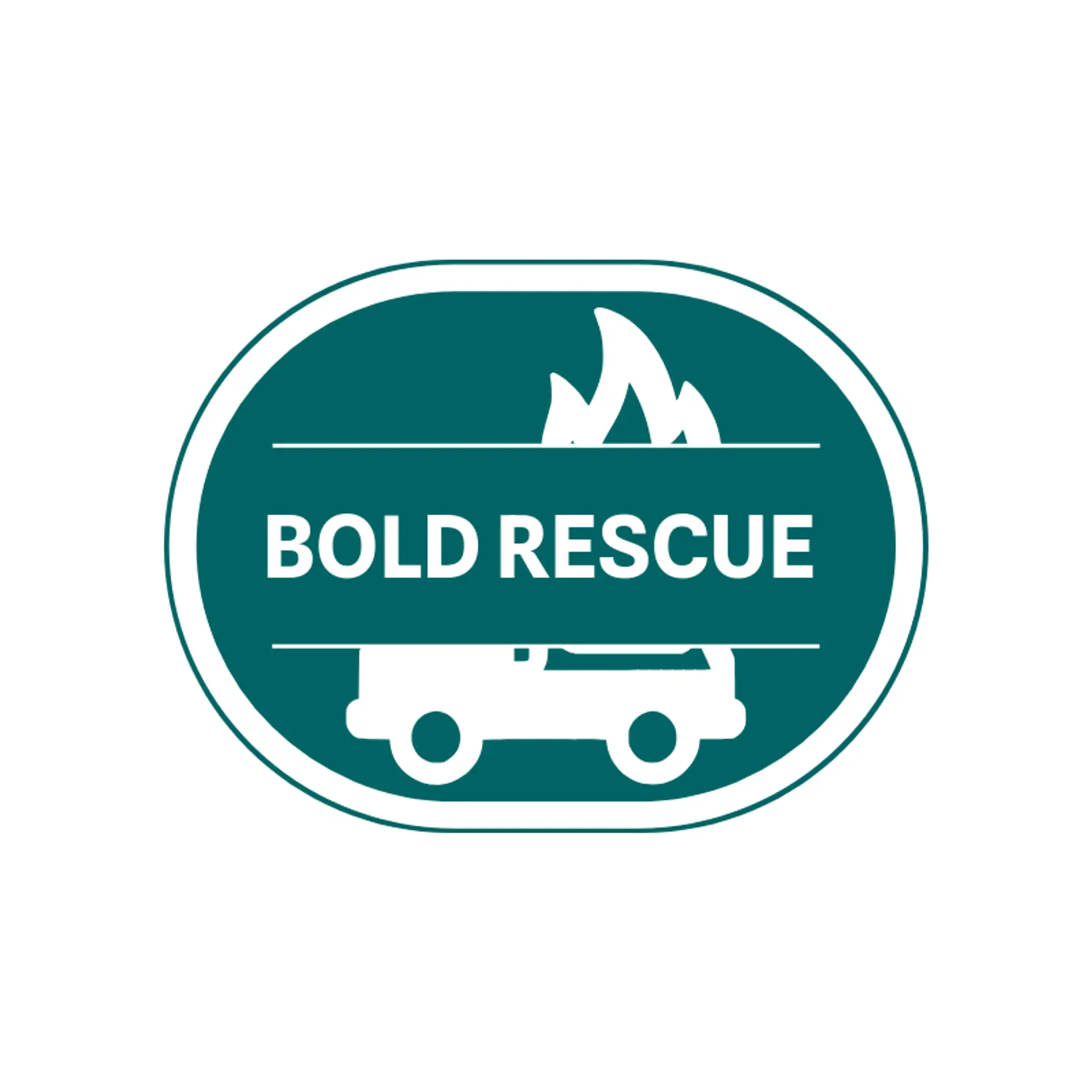 Bold Rescue logo for firefighter