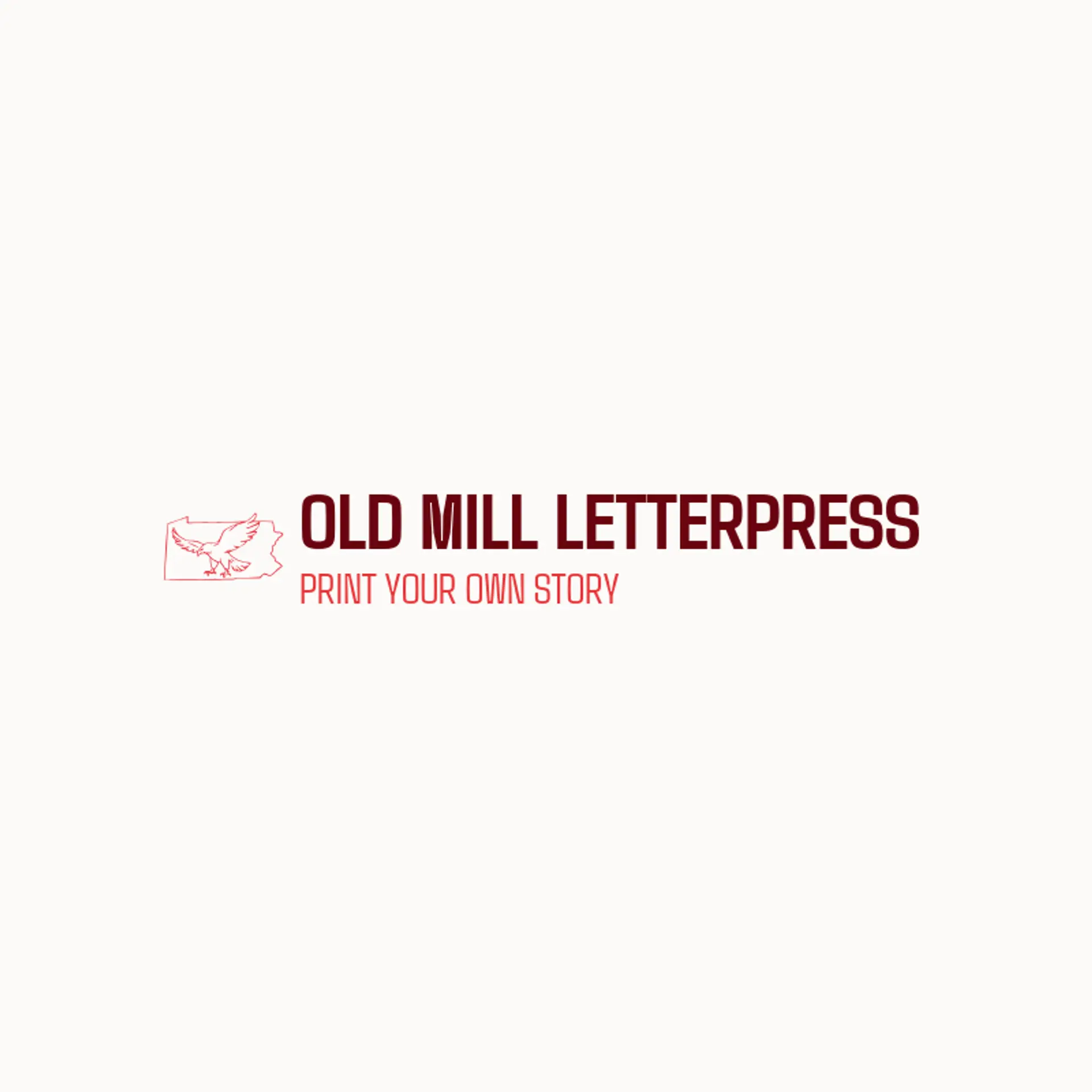 Old Mill Letterpress logo for pennsylvania