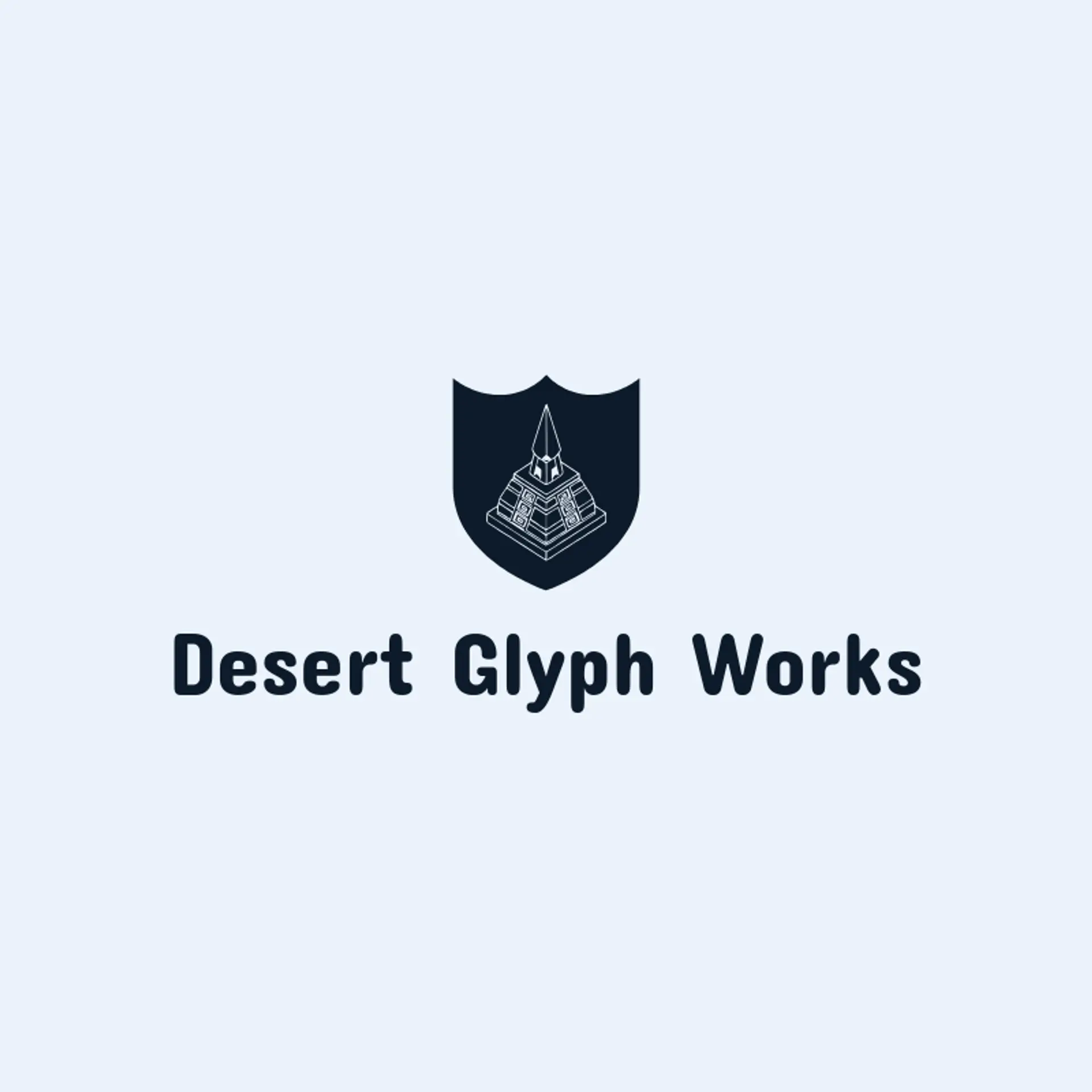 Desert Glyph Works logo for aztec