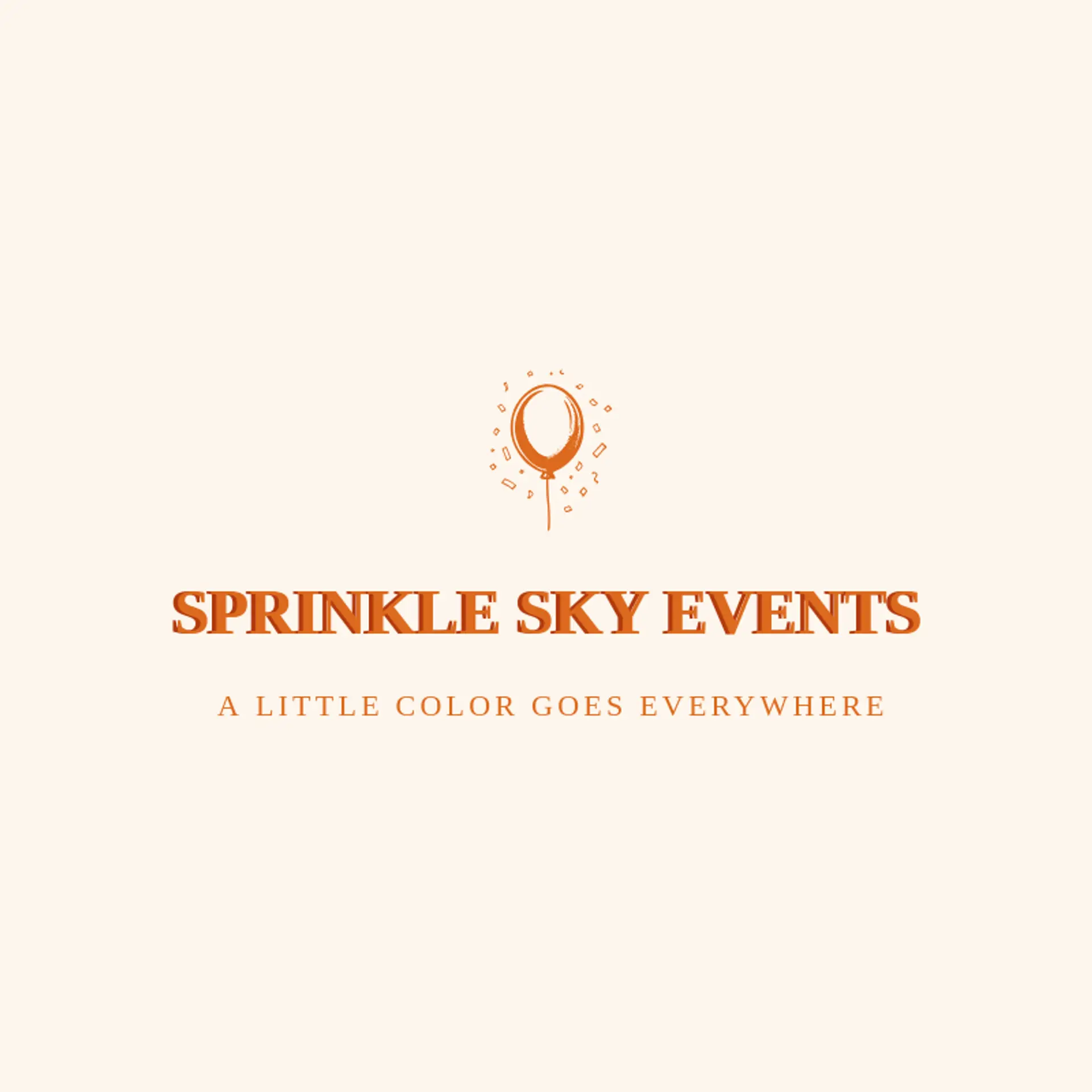 Sprinkle Sky Events logo for balloon