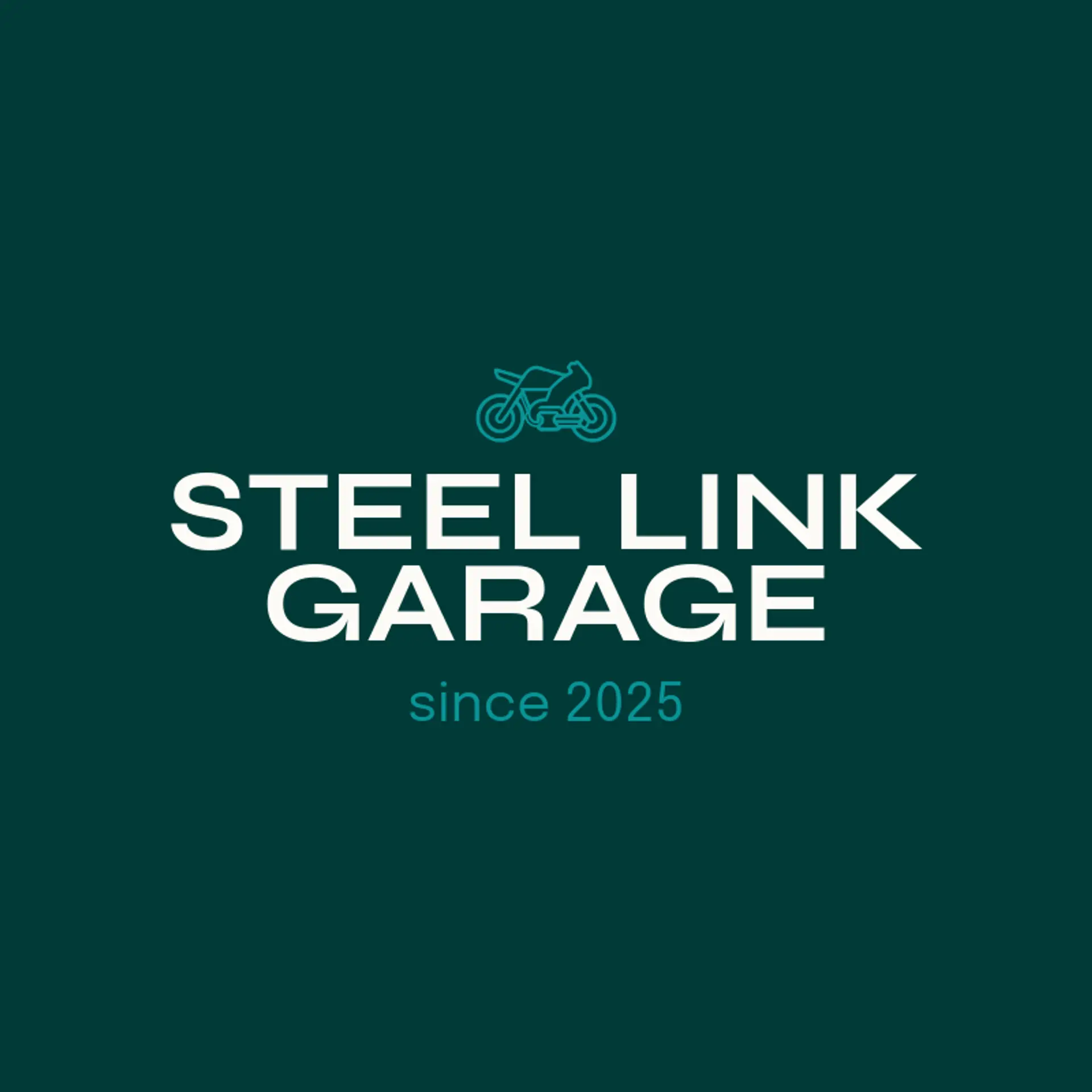 Steel Link Garage logo for motorcycle