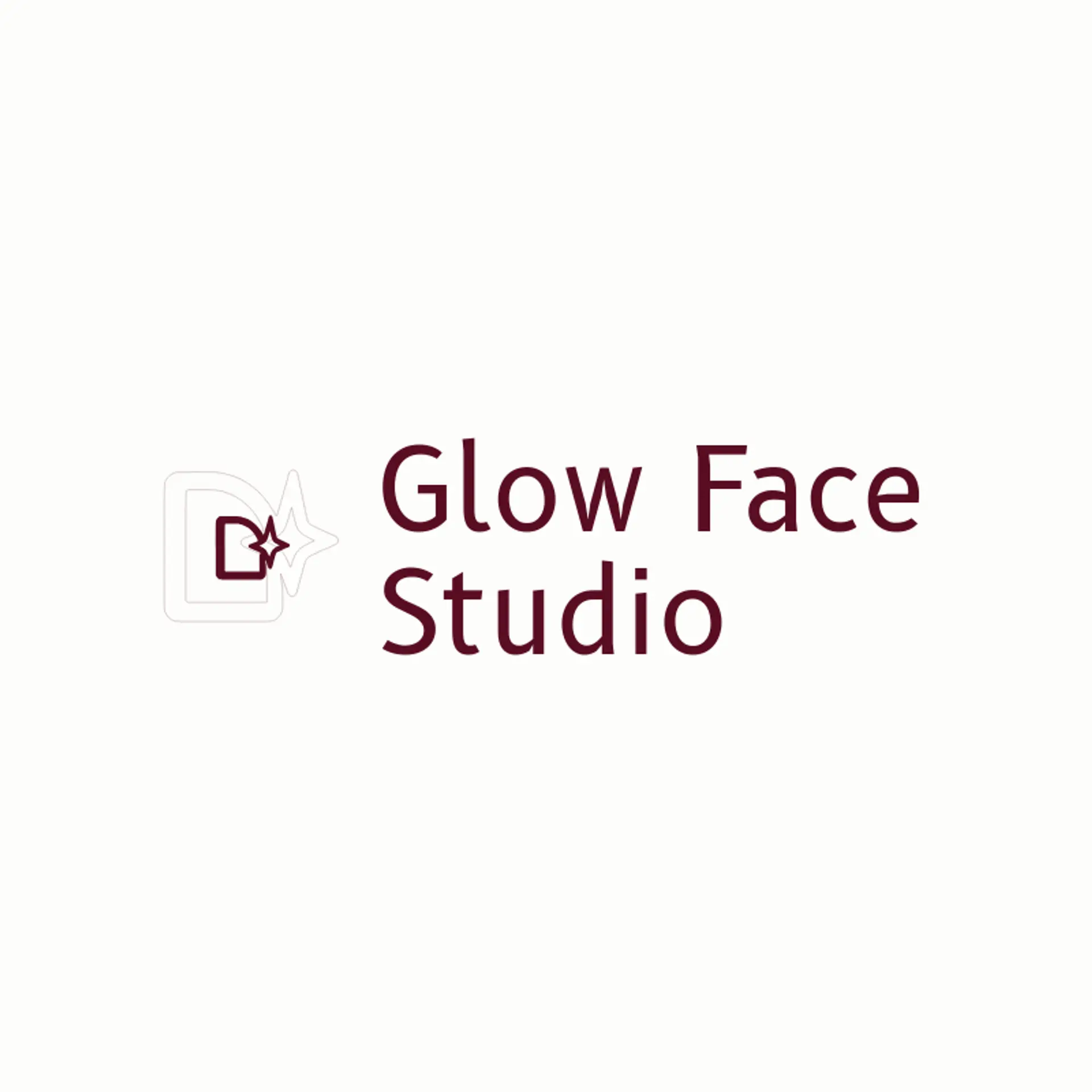 Glow Face Studio logo for esthetician