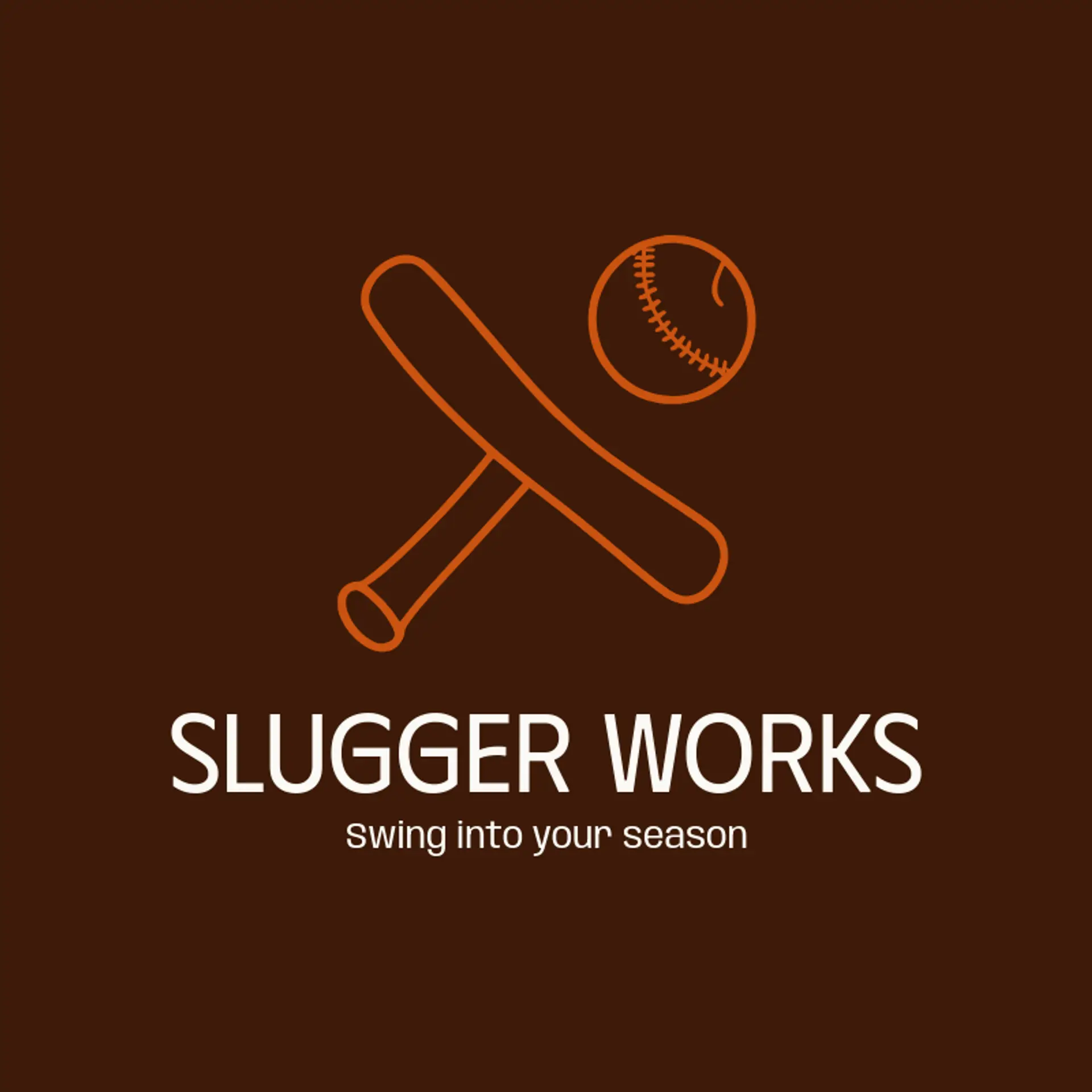 Slugger Works logo for baseball hat