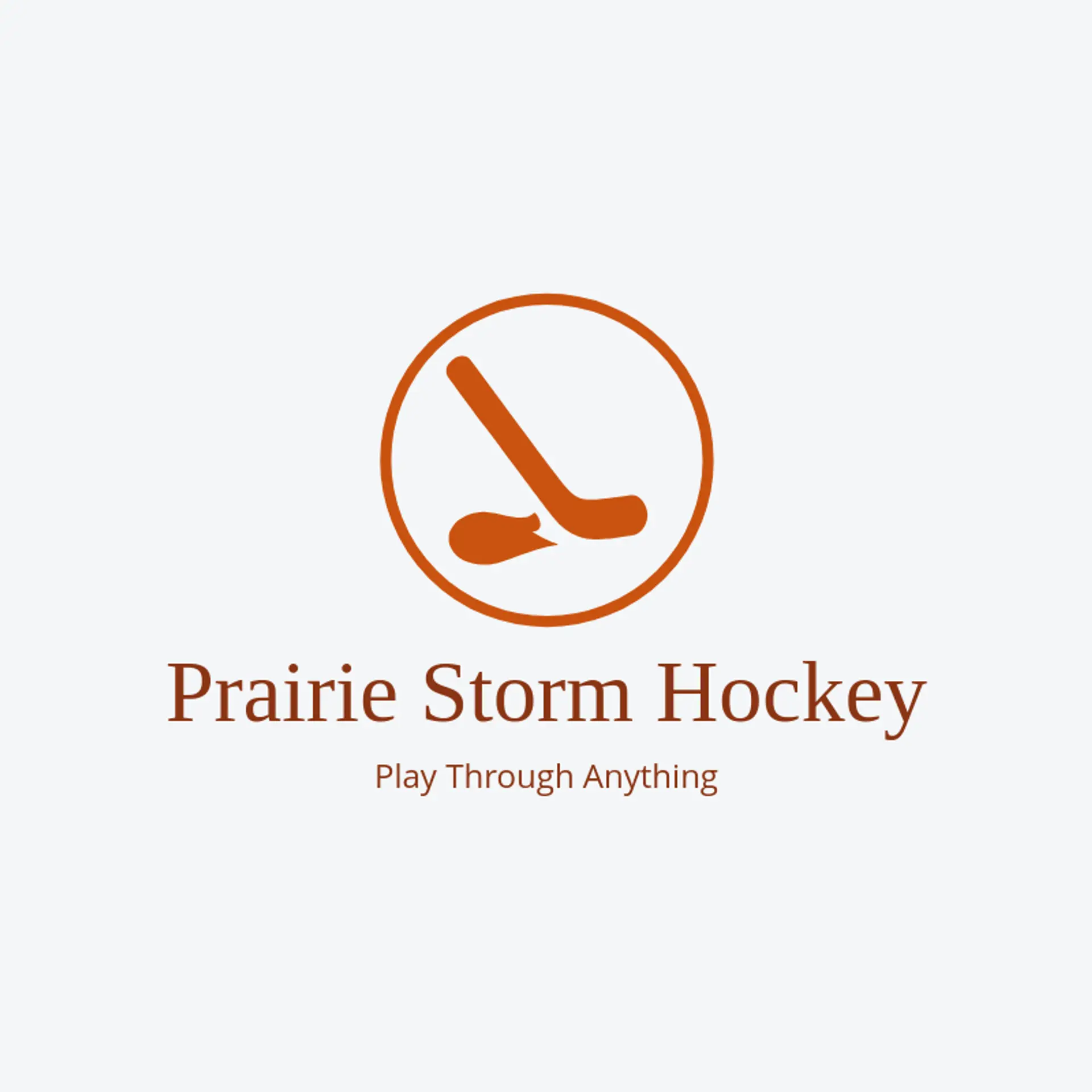 Prairie Storm Hockey logo for hockey stick