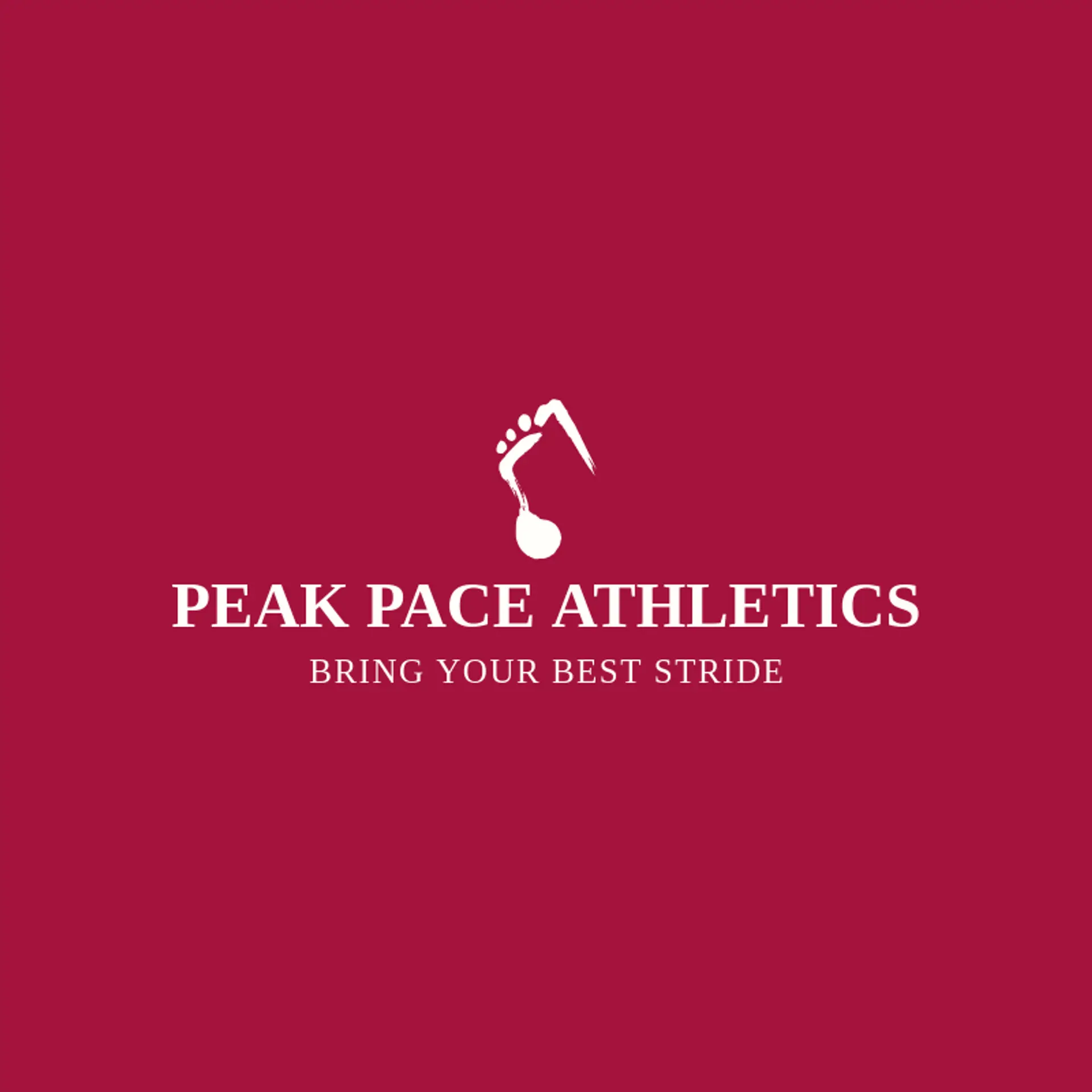 Peak Pace Athletics logo for foot