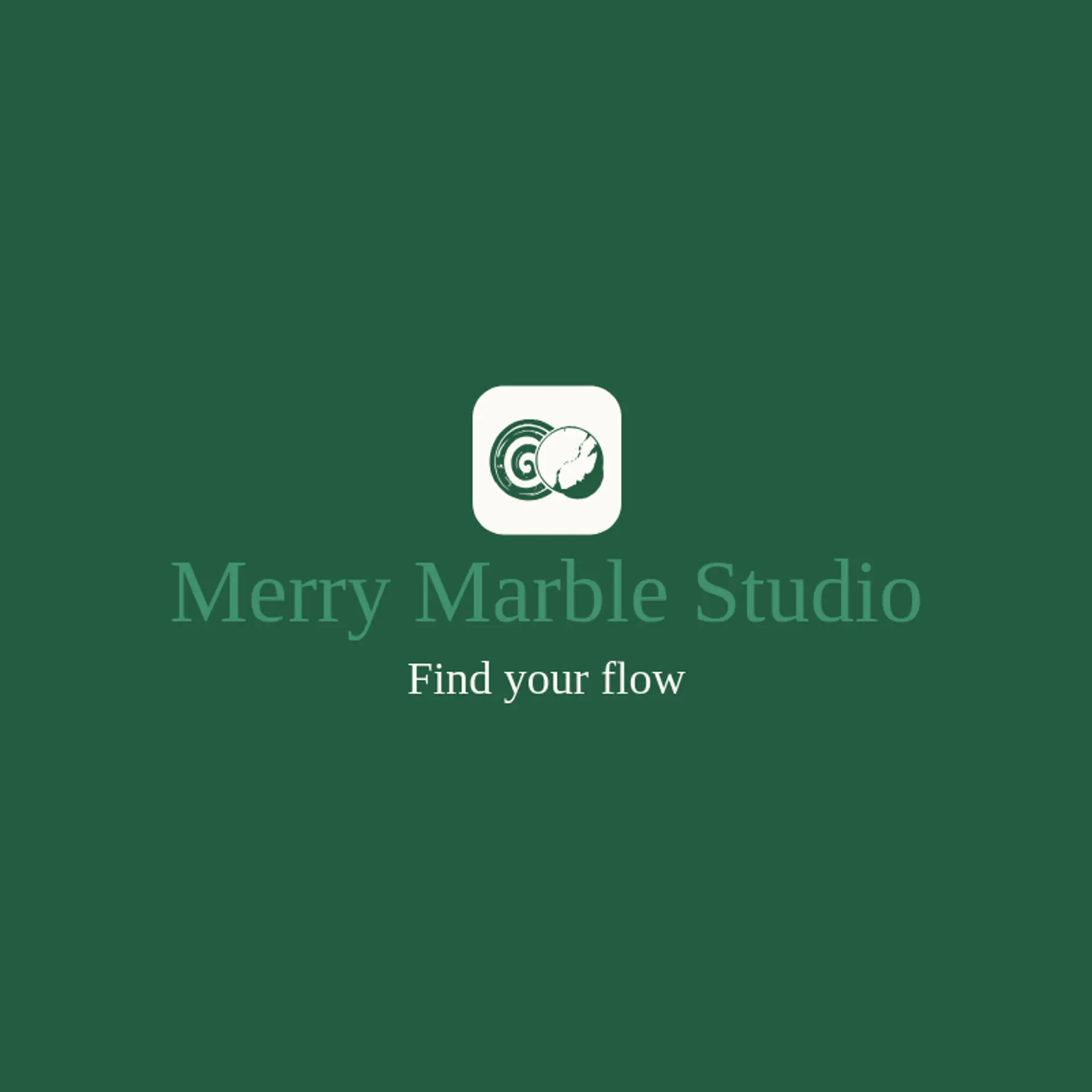 Merry Marble Studio logo for swirl