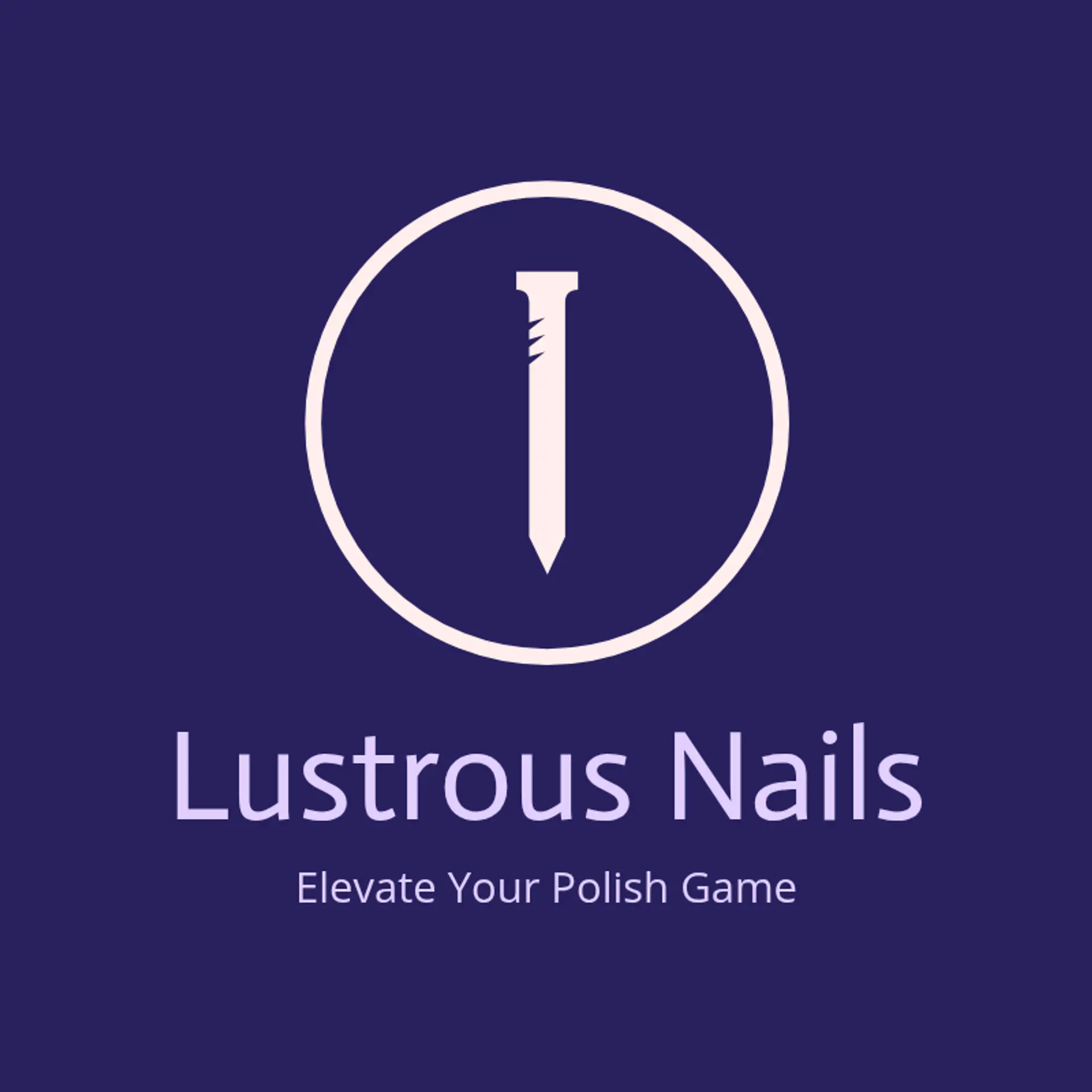 Lustrous Nails logo for nail tech