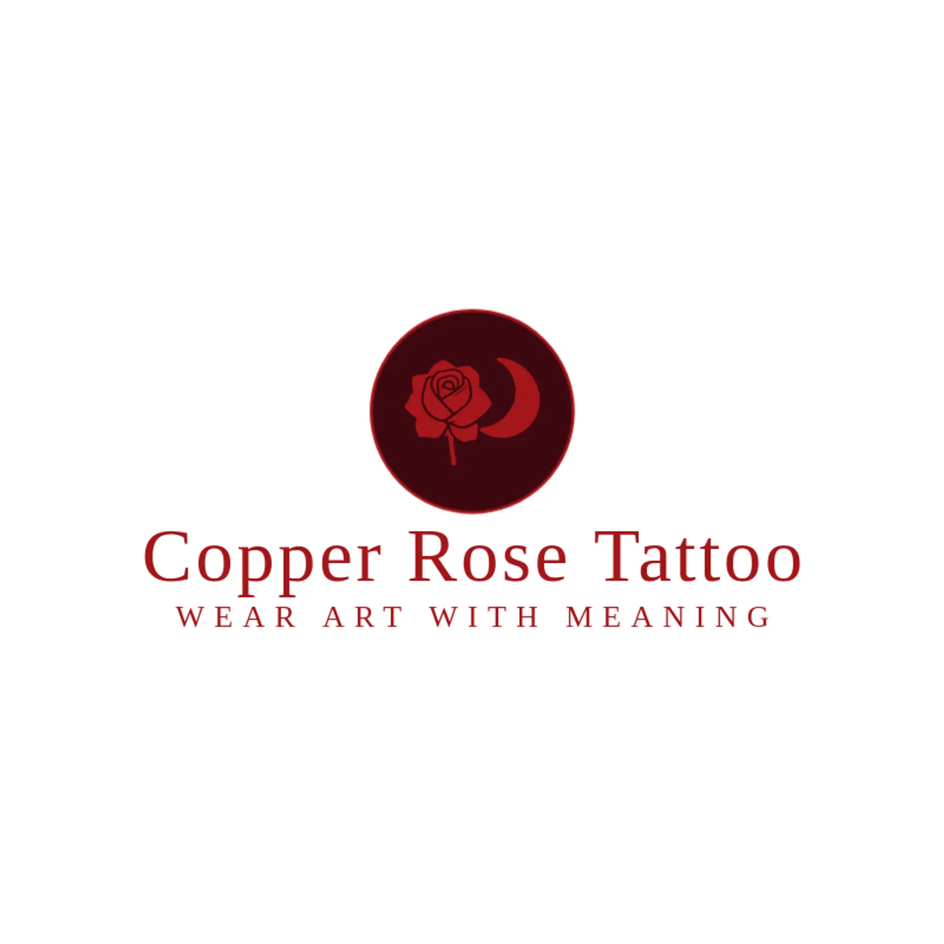 Copper Rose Tattoo logo for tattoo shop