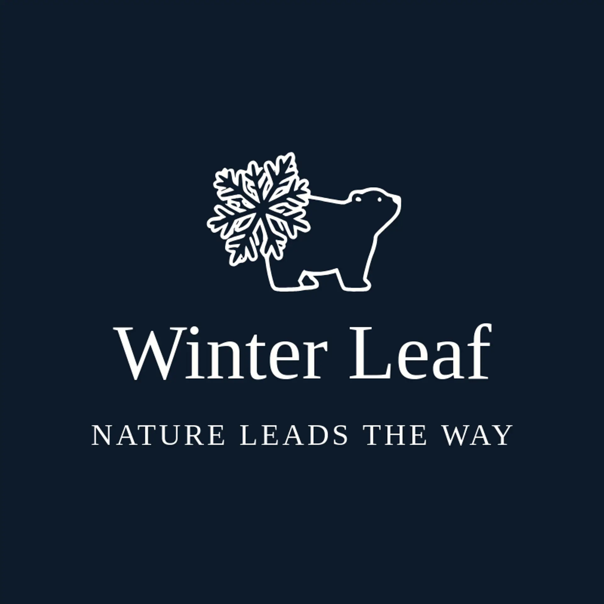 Winter Leaf logo for polar bear