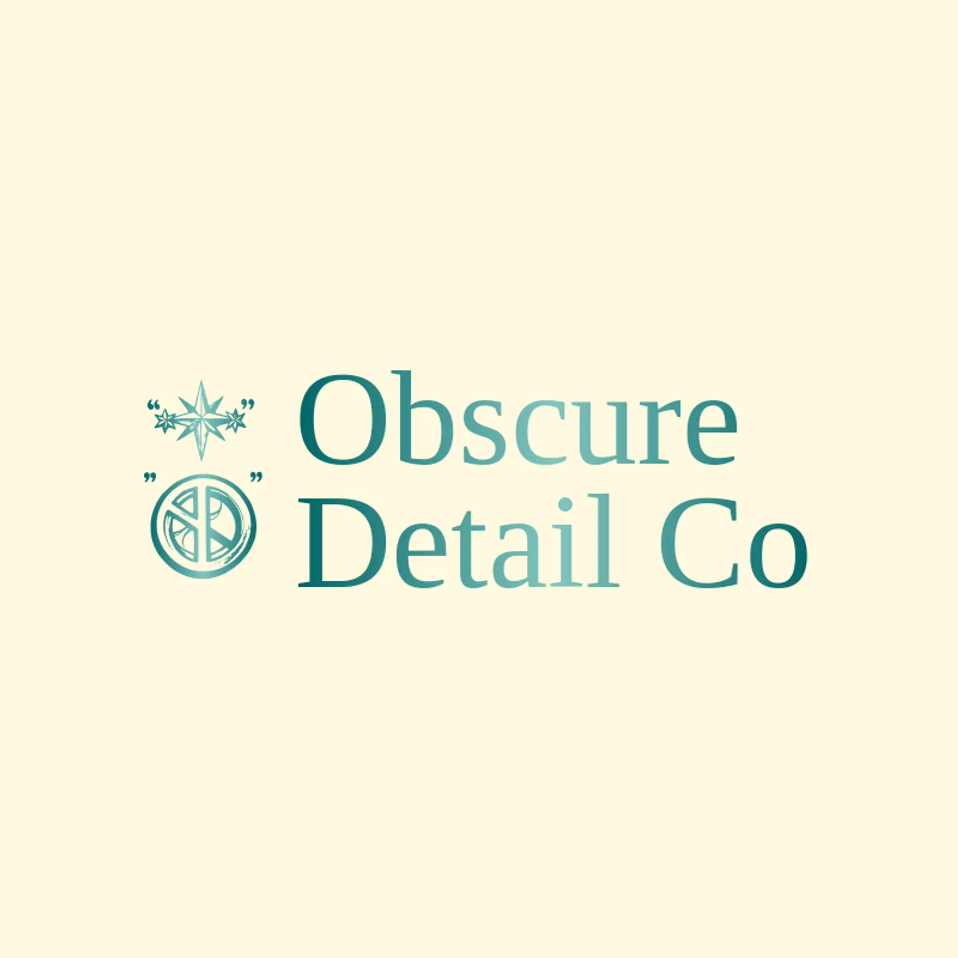 Obscure Detail Co logo for mystery