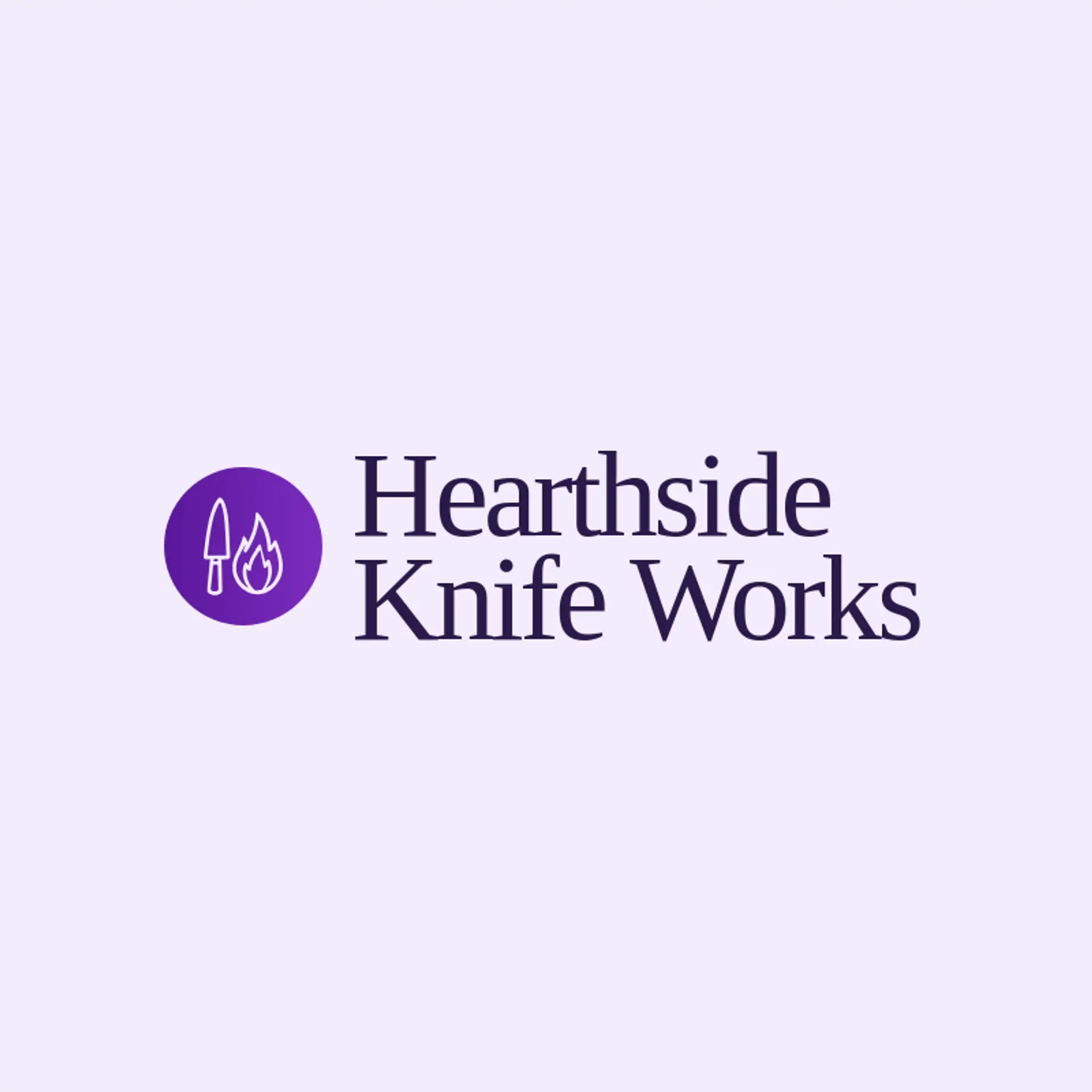 Hearthside Knife Works logo for knife