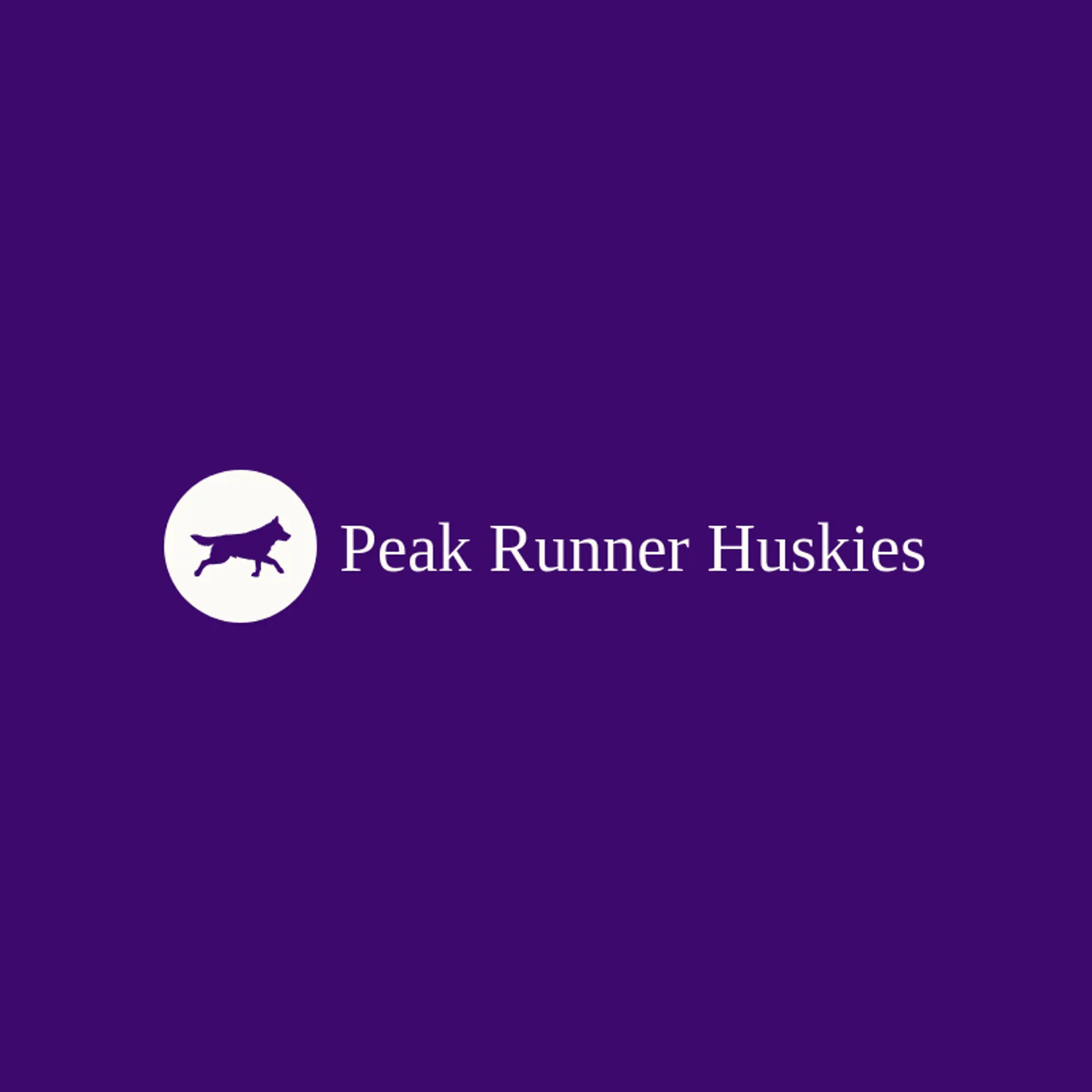 Peak Runner Huskies logo for husky