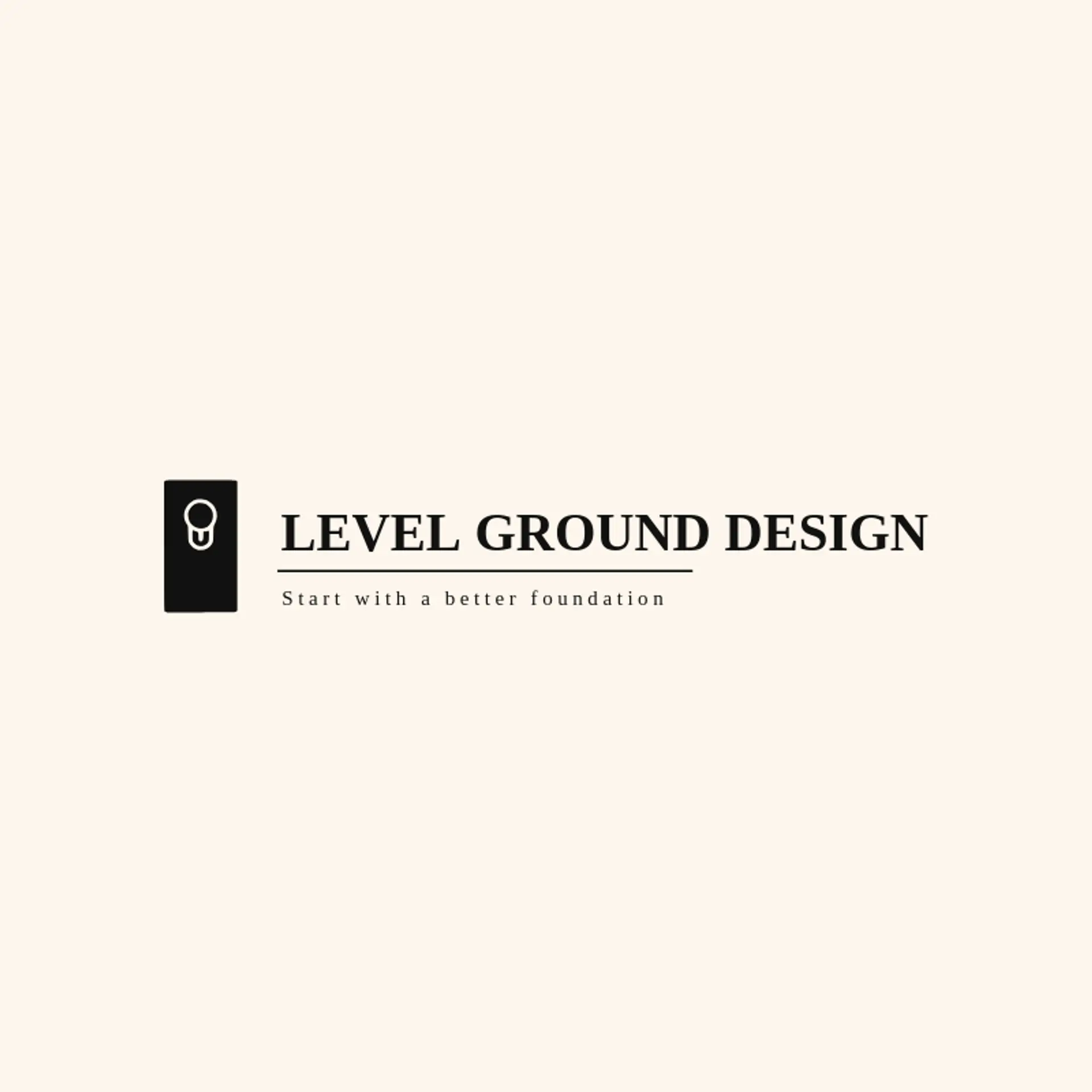 Level Ground Design logo for remodeling