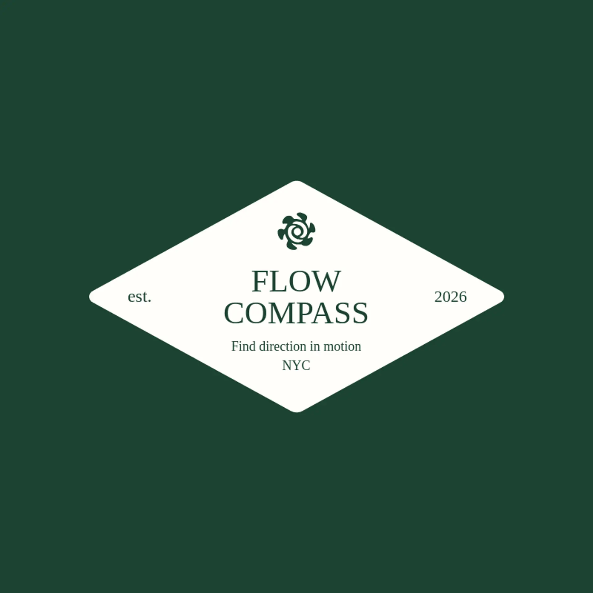 Flow Compass logo for vortex