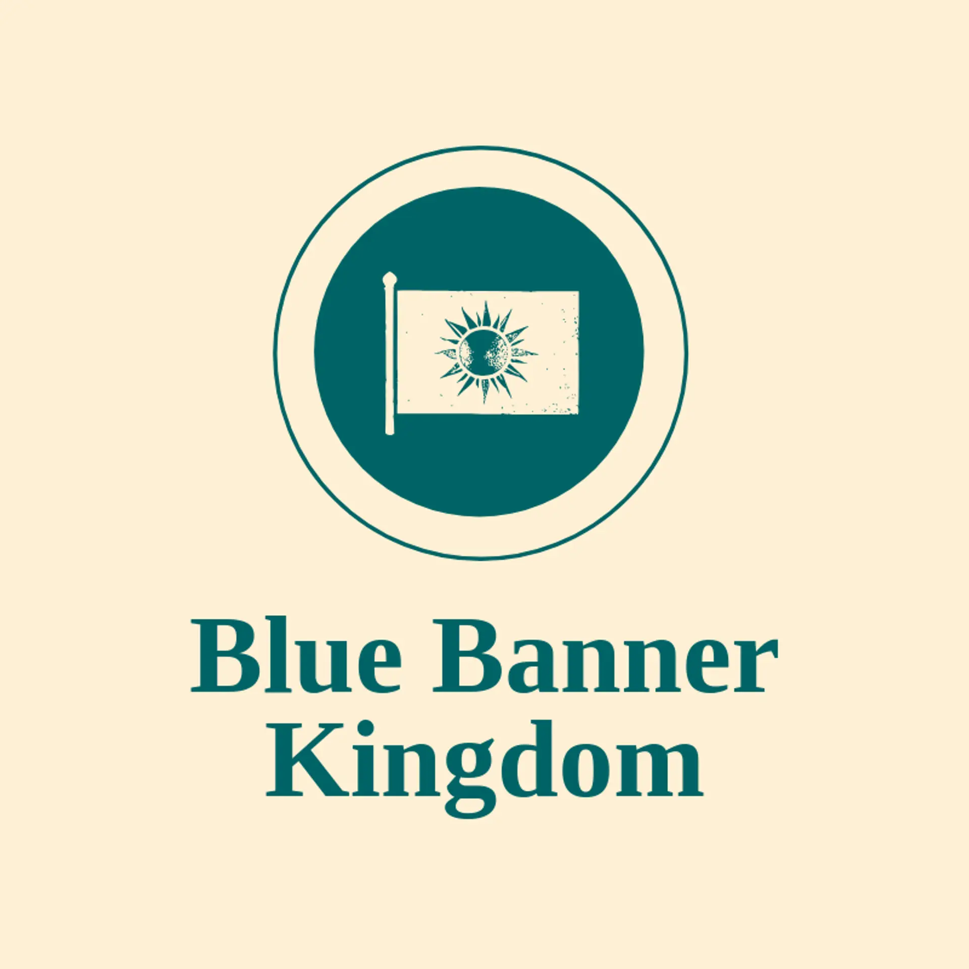 Blue Banner Kingdom logo for kingdom