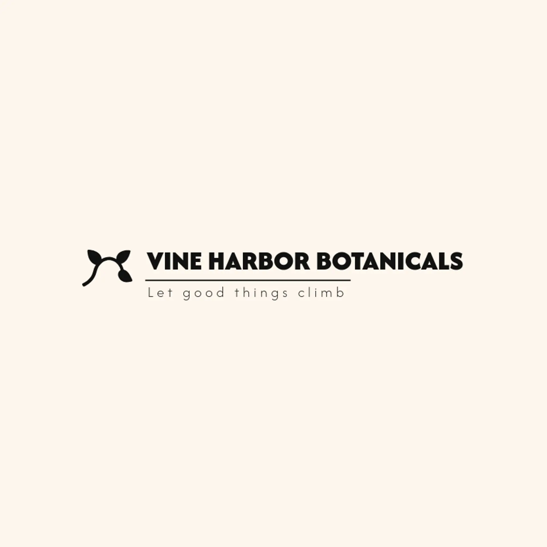 Vine Harbor Botanicals logo for leaf