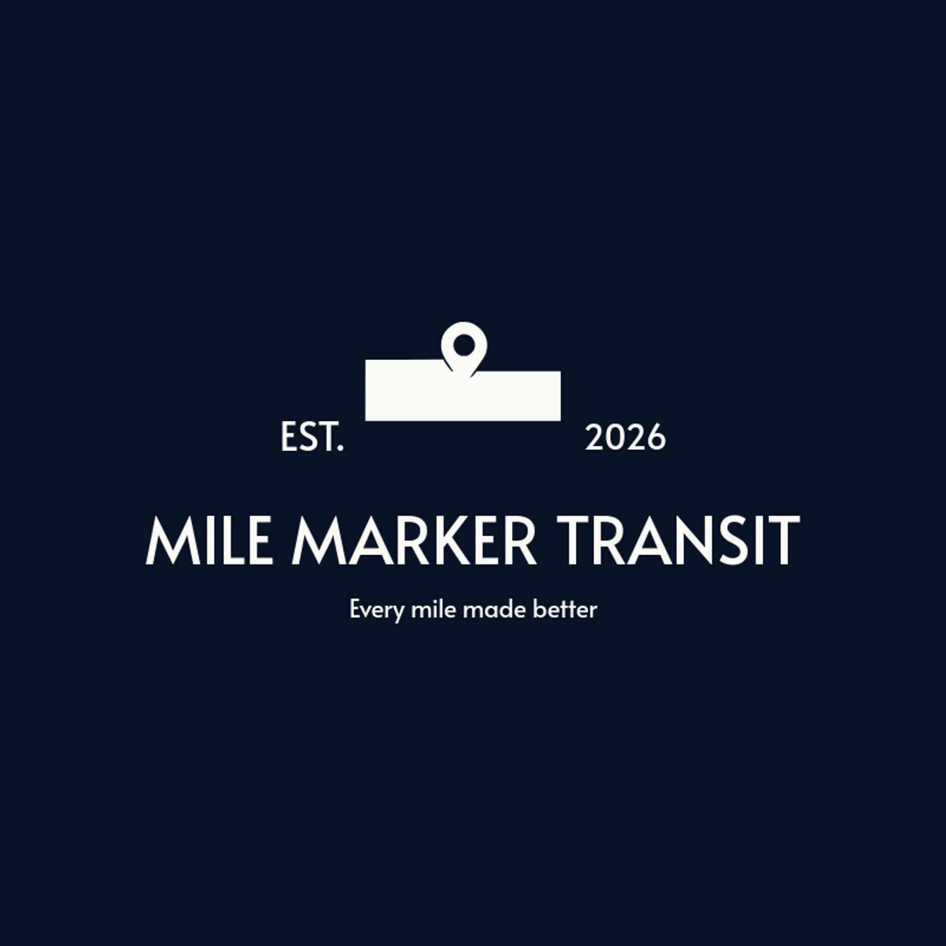 Mile Marker Transit logo for transport