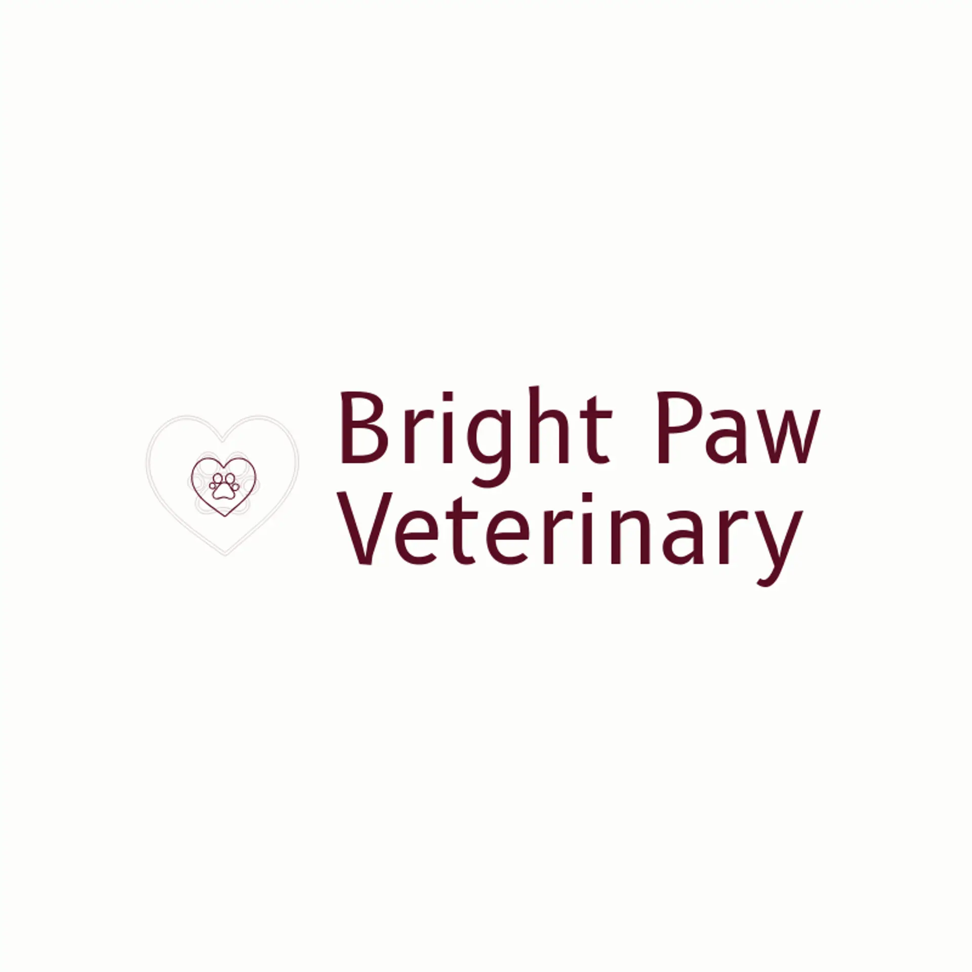 Bright Paw Veterinary logo for heart